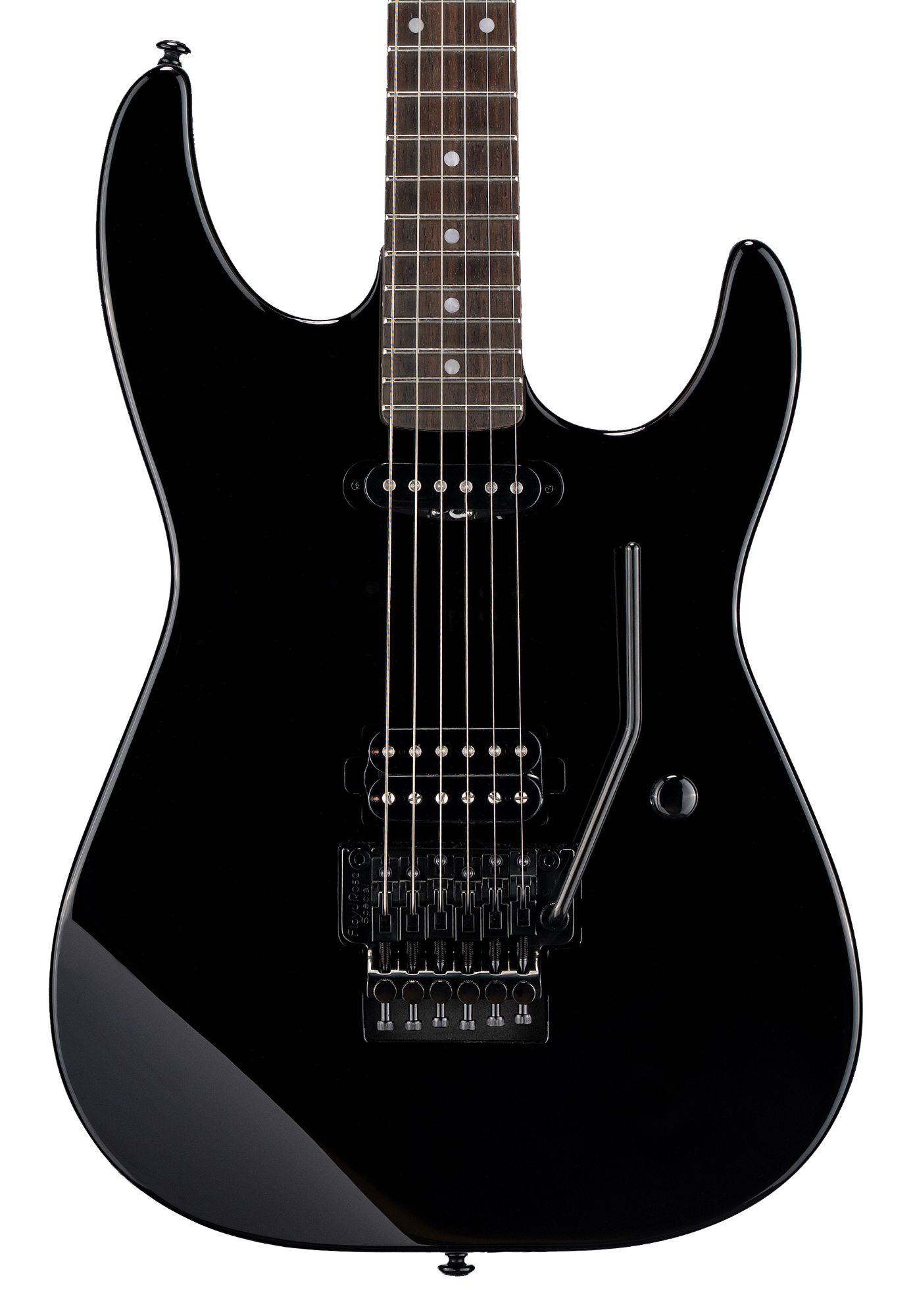 ESP LTD George Lynch Signature GL-200 Electric Guitar in Kami Black - GL-200K_BLK_FRONT-hero_compressed.jpg