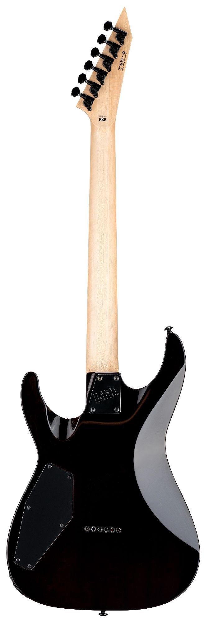 ESP LTD MH-200QM HT Electric Guitar in Dark Brown Sunburst - MH-200QM HT_DBSB_BACK_compressed.jpg