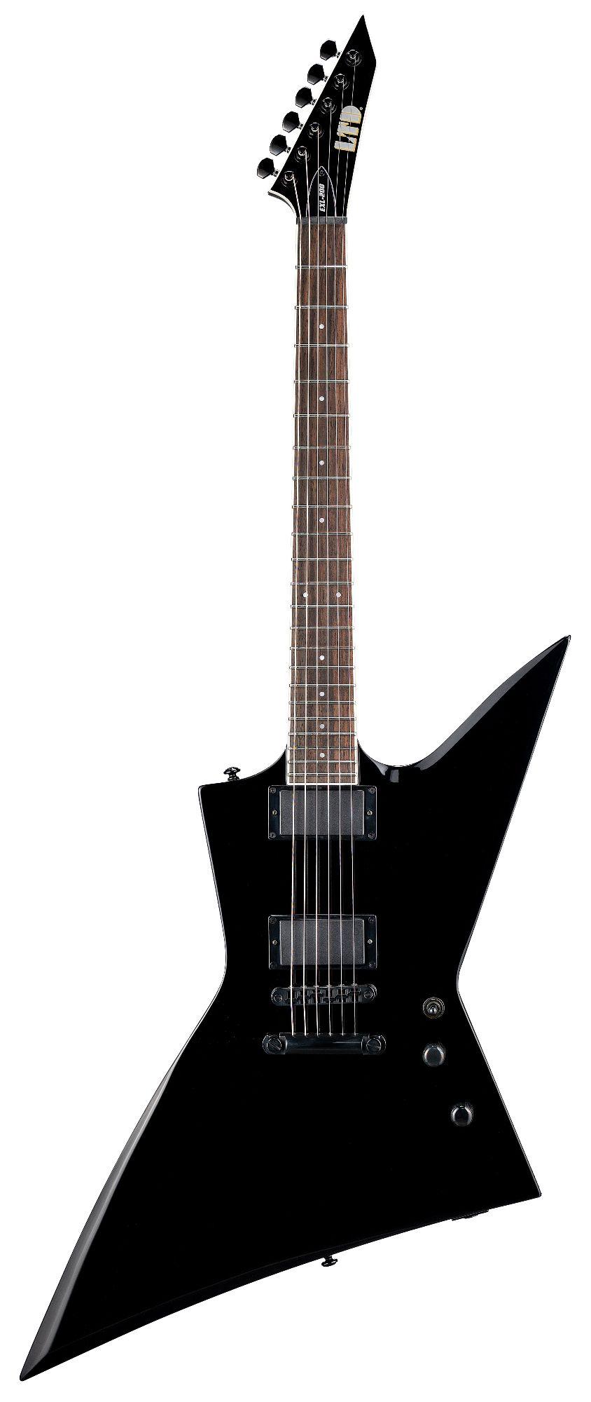 ESP LTD EXL-200 Electric Guitar in Black - EXL-200_BLK_FRONT_compressed.jpg