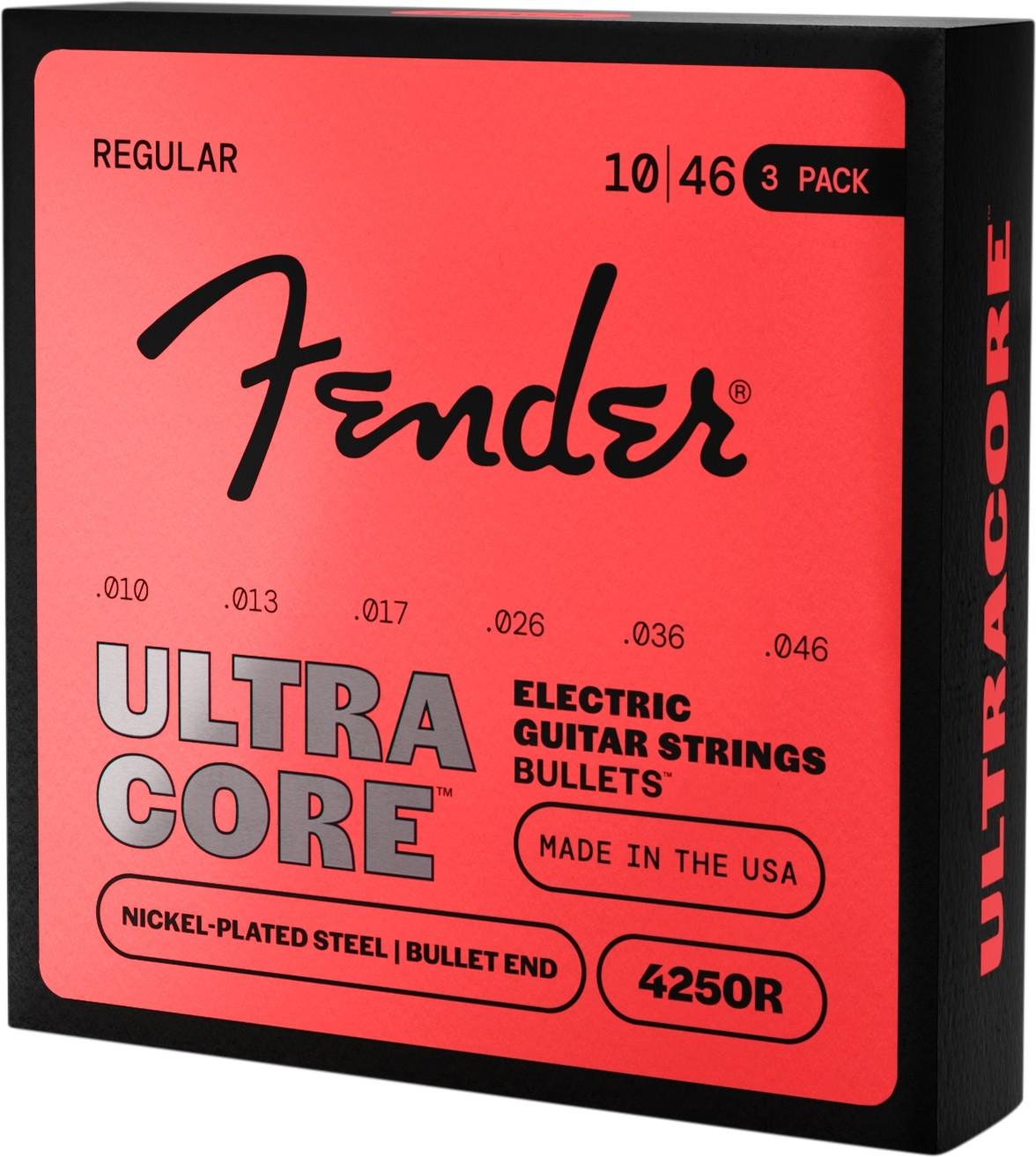 Fender UltraCore 4250 Bullet Electric Guitar Strings (10-46), 3-Pack - 0733250606_3.jpg