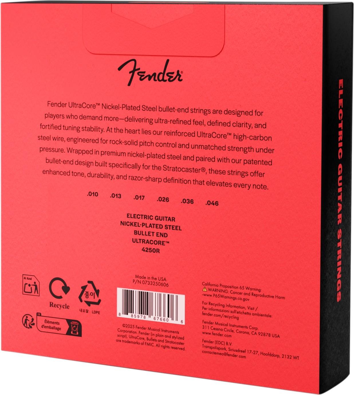 Fender UltraCore 4250 Bullet Electric Guitar Strings (10-46), 3-Pack - 0733250606_2.jpg