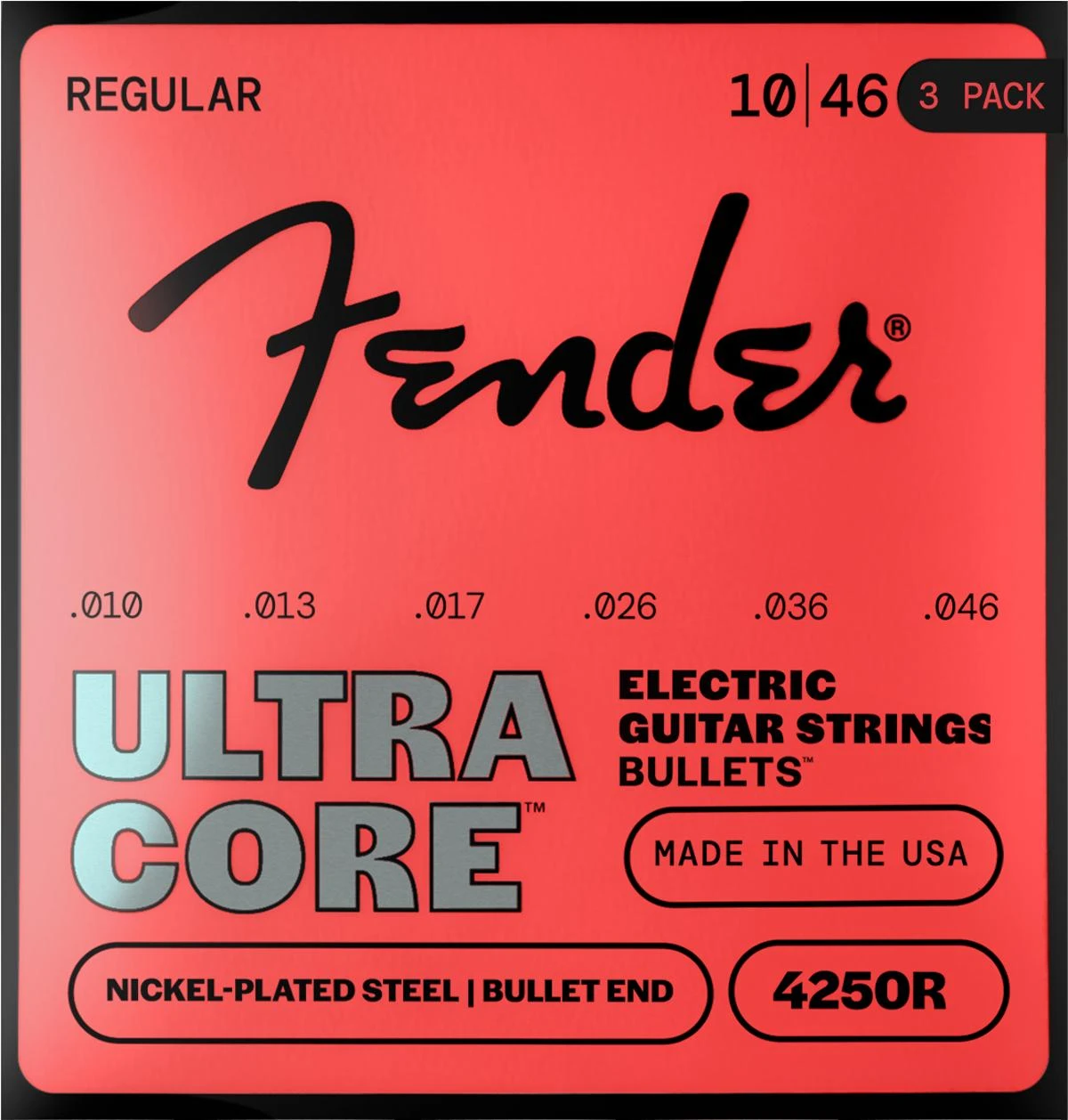 Fender UltraCore Bullets 4250 Nickel-Plated Steel Guitar Strings 10-46 (3-Pack) - 0733250606-3.jpg