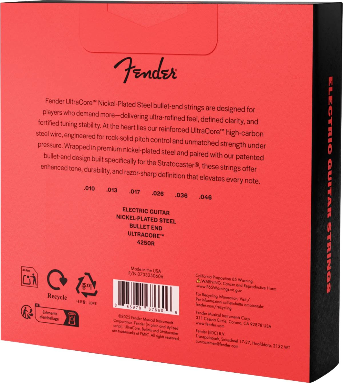 Fender UltraCore Bullets 4250 Nickel-Plated Steel Guitar Strings 10-46 (3-Pack) - 0733250606-1.jpg