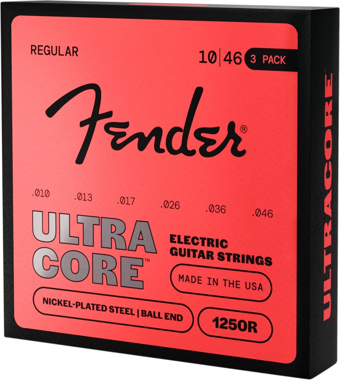 Fender UltraCore 1250 Ball End Electric Guitar Strings (10-46), 3-Pack - 0730250606_3.jpg