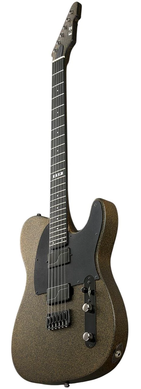 ESP E II T-6 Electric Guitar in Pale Gold Sparkle Satin - 10024220-Angle.jpg