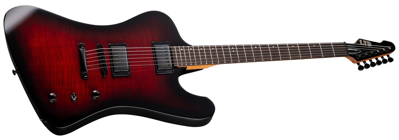 ESP LTD PHOENIX-200DX Electric Guitar in Red Burst - PHOENIX-200DX_REDB_ANGLED_compressed.jpg