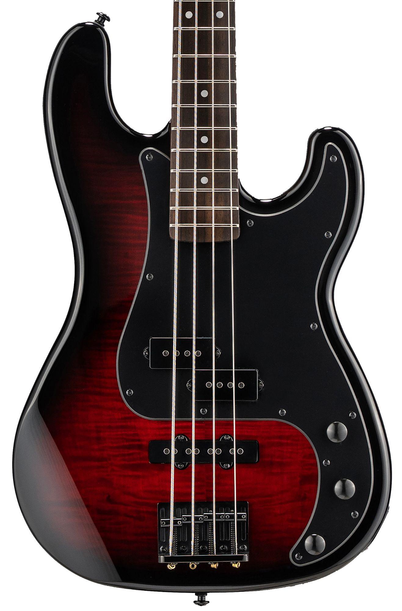 ESP LTD SURVEYOR-204DX Bass Guitar in Red Burst - SURVEYOR-204DX_REDB_FRONT-hero_compressed.jpg