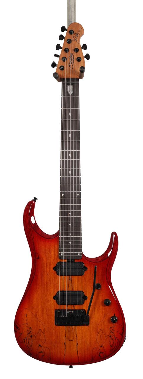 B Stock : Sterling By Music Man John Petrucci JP157D Spalted Maple Blood Orange Burst 001 - B-STJP157DS-0001 (3).jpg
