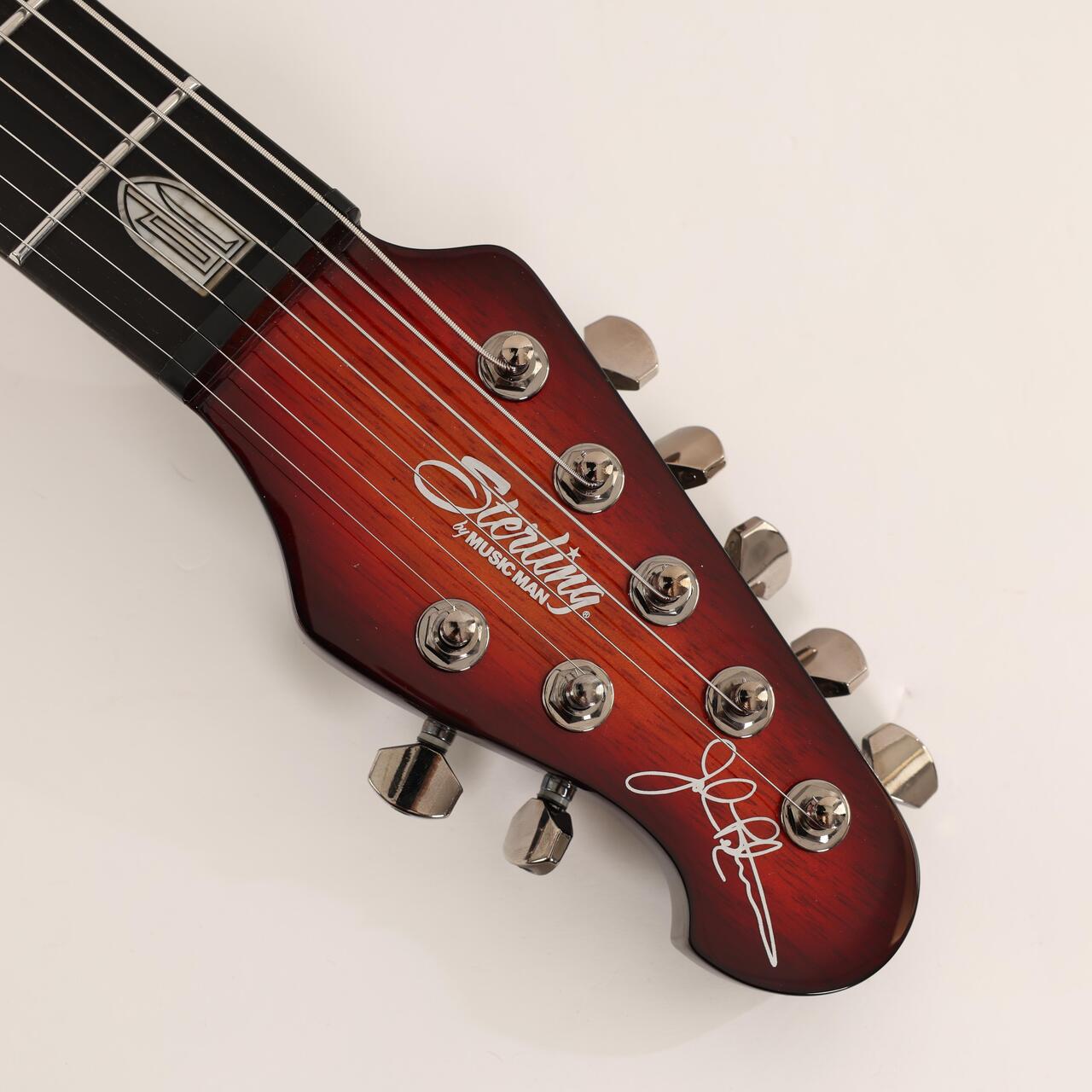 B Stock : Sterling by Music Man Majesty MAJ270X Spalted Maple Blood Orange Burst 001 - B-STMAJ270X-0001 (13).jpg