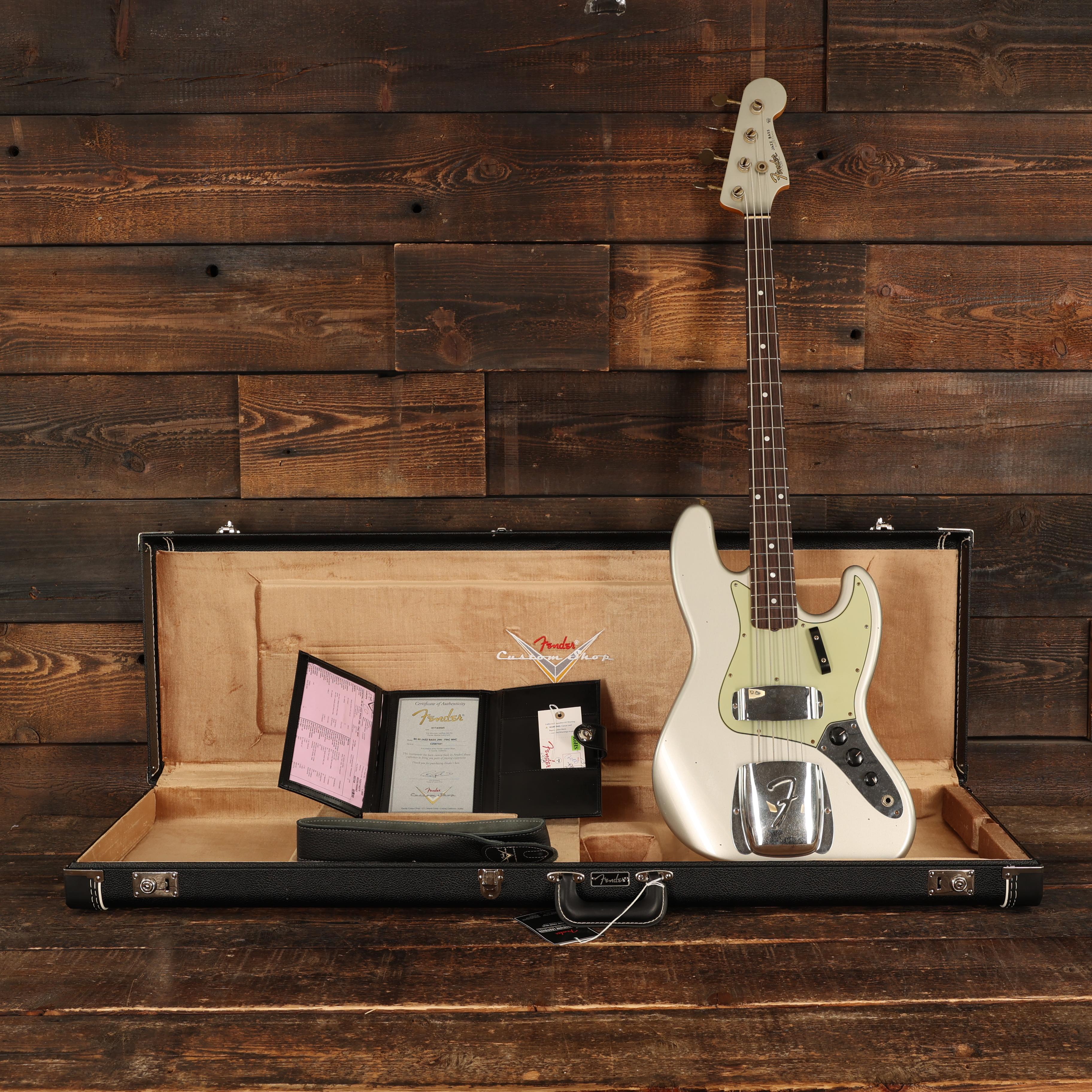 Fender Custom Shop '65 Journeyman Relic Jazz Bass in Faded Inca Silver - CZ587331 (17).jpg