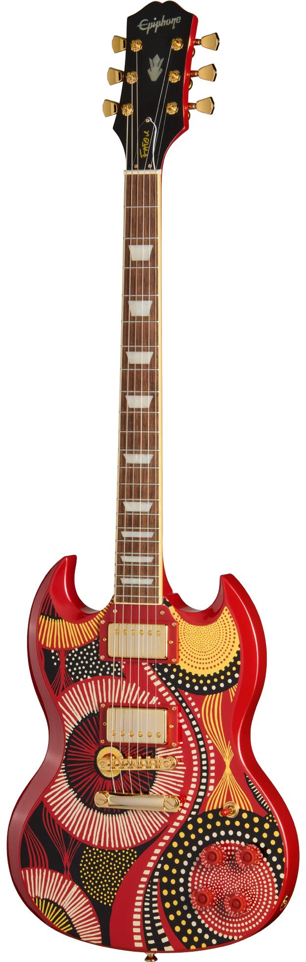 Epiphone Artist Fatoumata Diawara Signature SG Electric Guitar in Ember Red - EIFDSGMGH1-Front.jpg