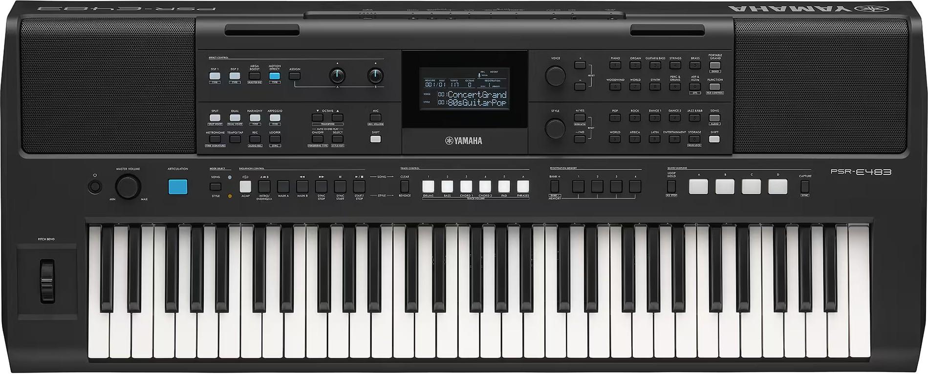 Yamaha PSR-E483 61 Key Portable Keyboard - PSRE483_1.jpg