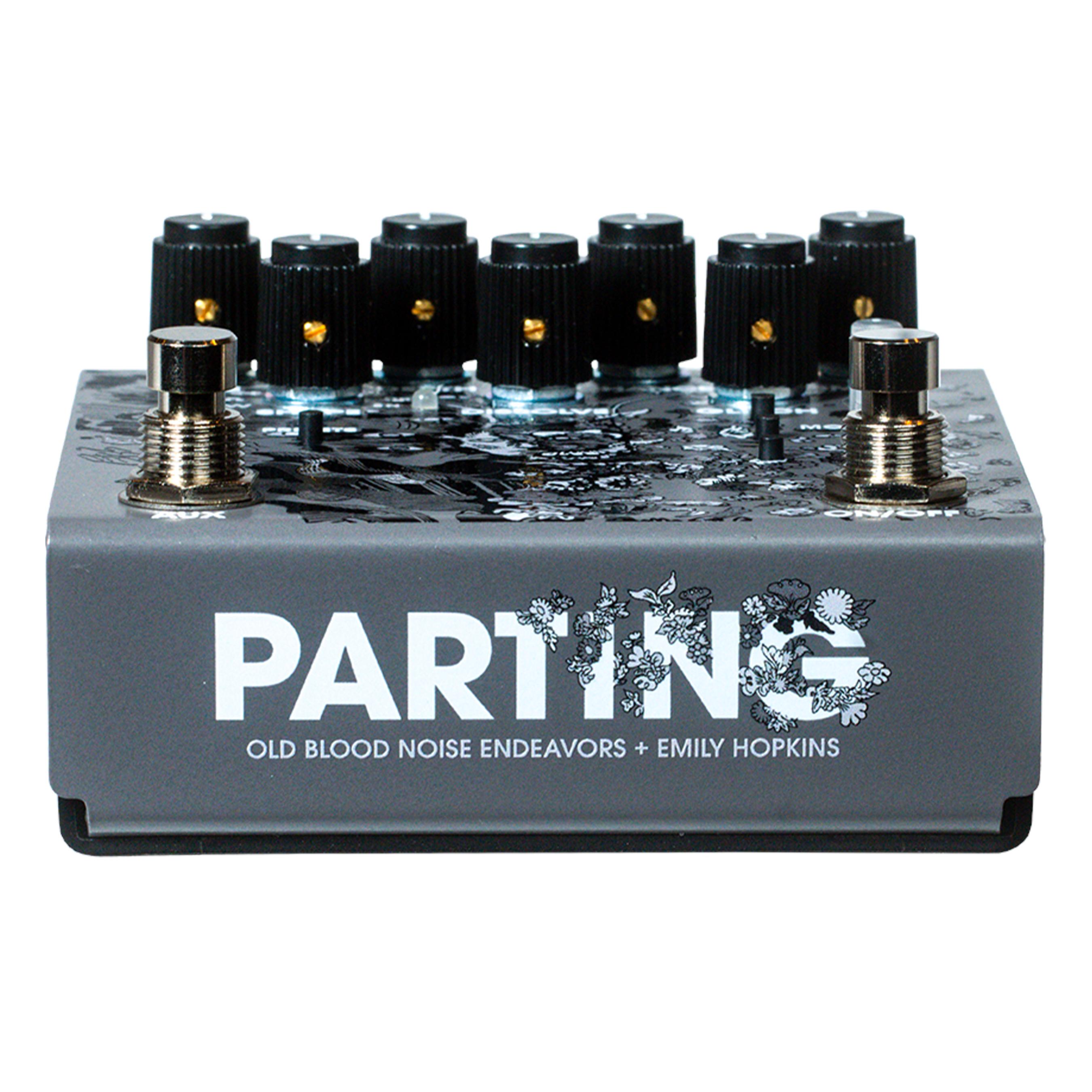 Old Blood Noise Endeavors Parting Glitch Delay/Reverb Crushing Modulation Pedal in Stone - OBN-PARTINGS-Low-Angle.jpg