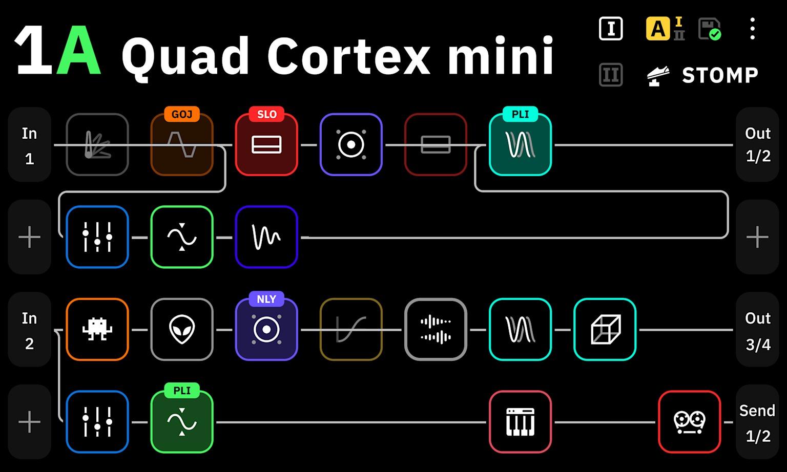 Neural DSP Quad Cortex Mini Digital Effects Processor and Amp Modeller - imgi_92_qcm-the-grid.jpg