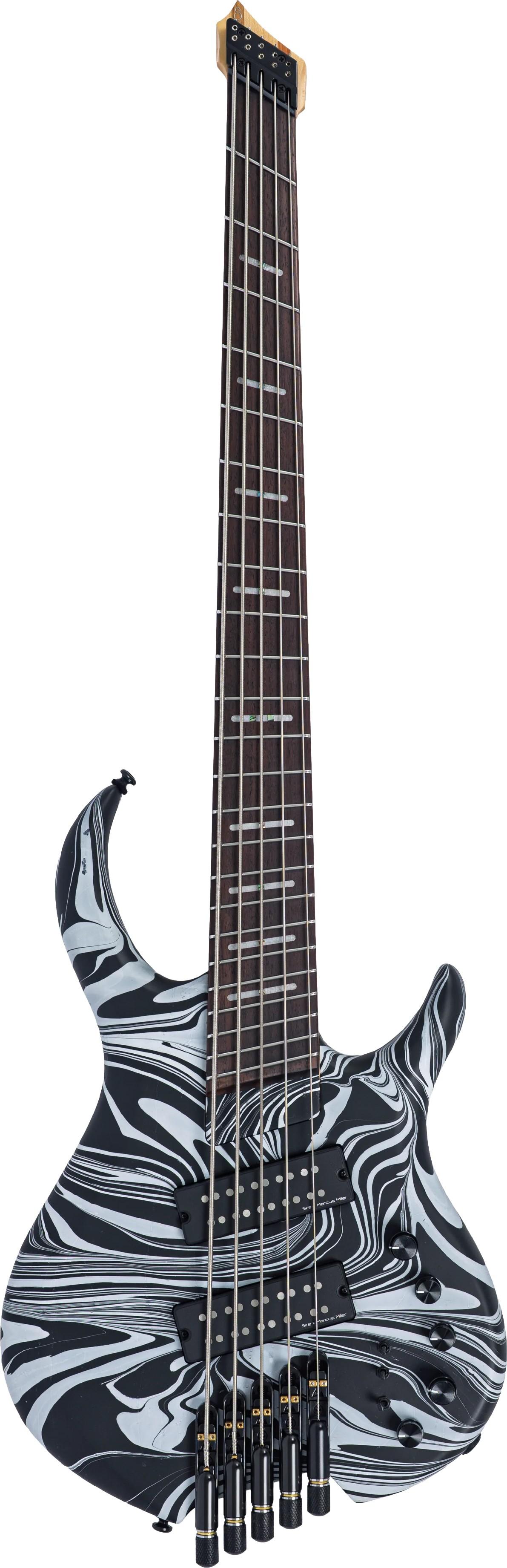 Sire M6 Headless 5 Bass Guitar in Black Swirl - M65HBKSW_2.jpg