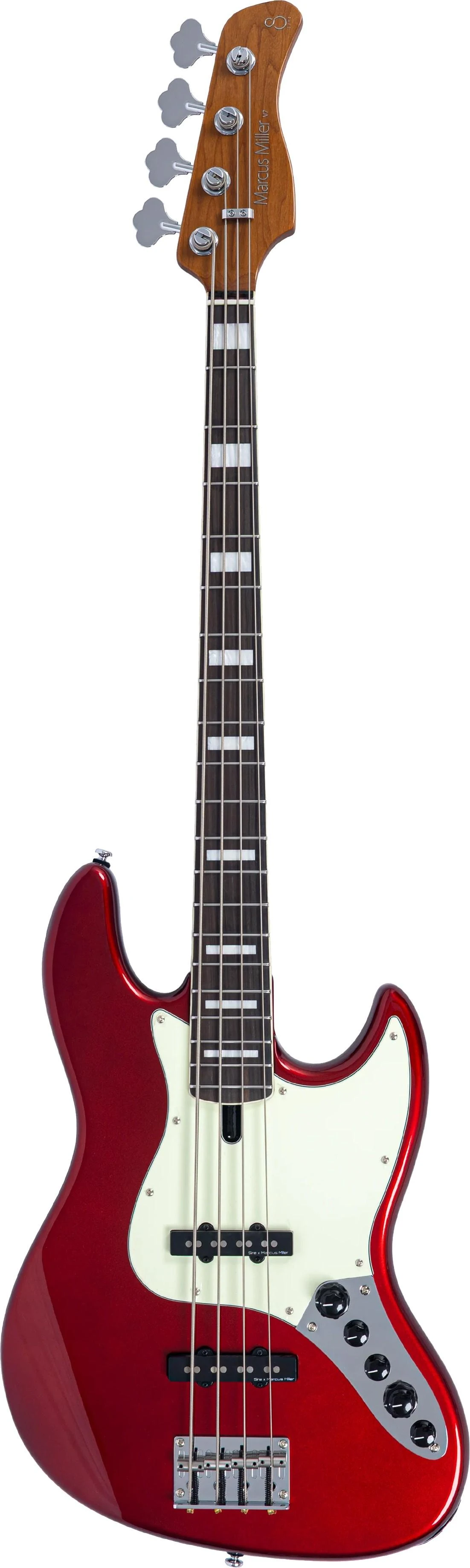 Sire V7 New Gen 4-string Bass Guitar in Candy Apple Red - V7A4CAR_2.jpg