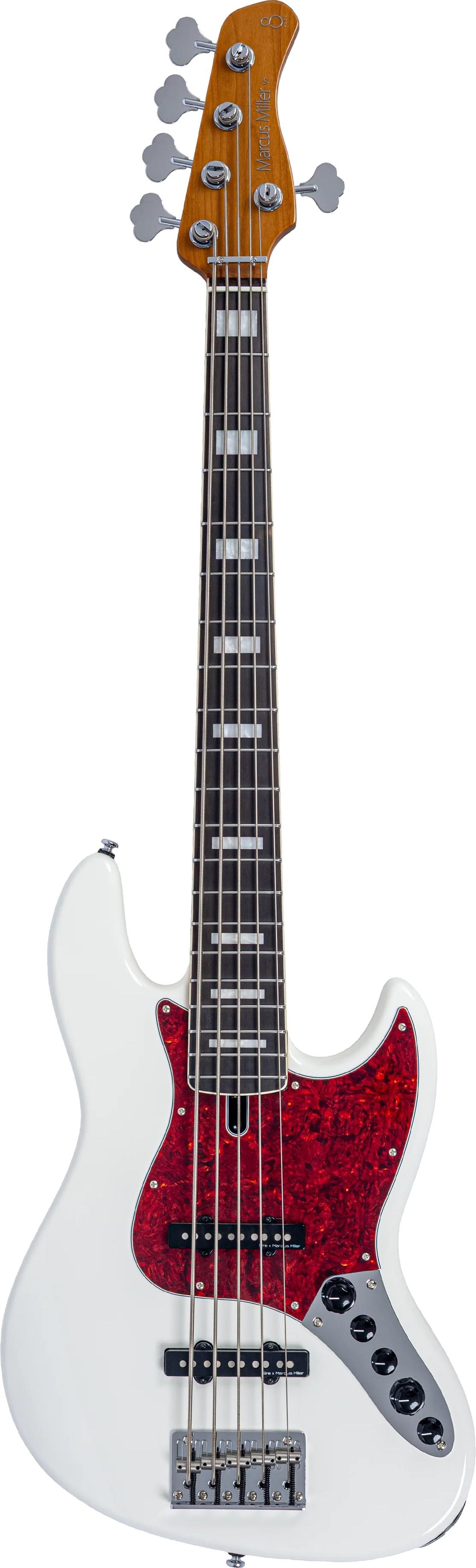 Sire V7 Alder 5 New Gen 5-String Bass Guitar in Antique White