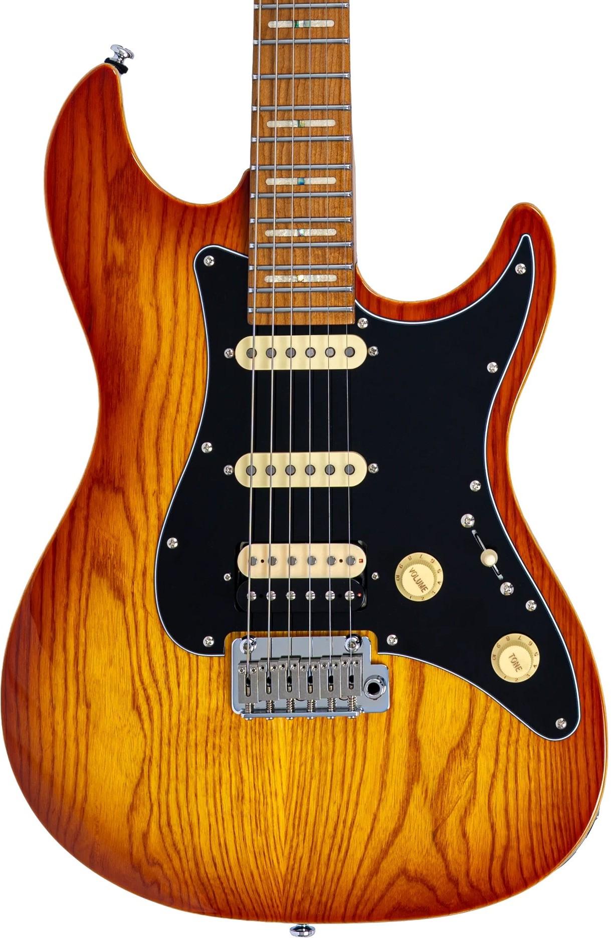 Sire S7 Ash Top Electric Guitar in Amber Burst - S7ATAB_1.jpg
