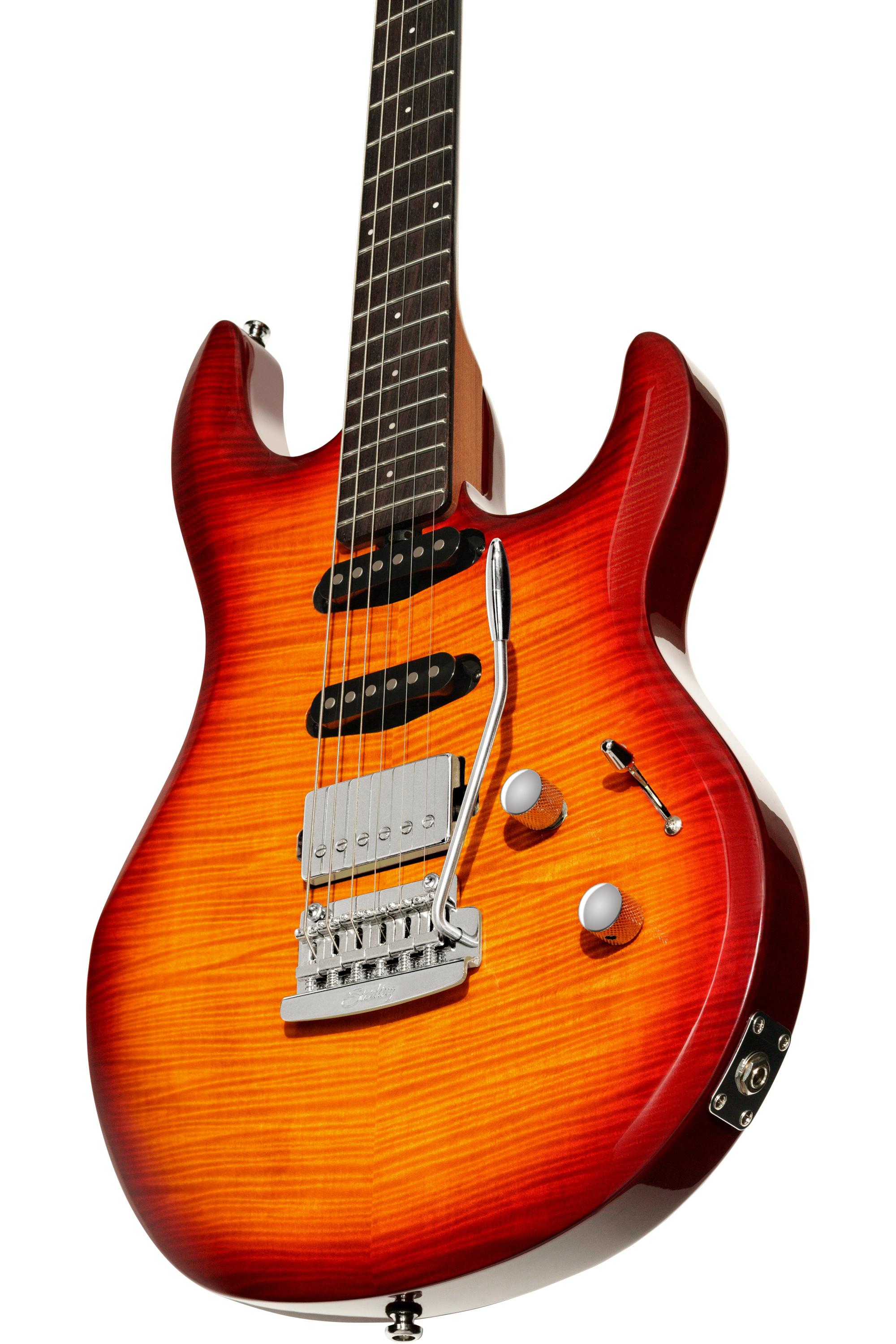 Sterling by Music Man Luke HSS Electric Guitar in Heritage Cherry
