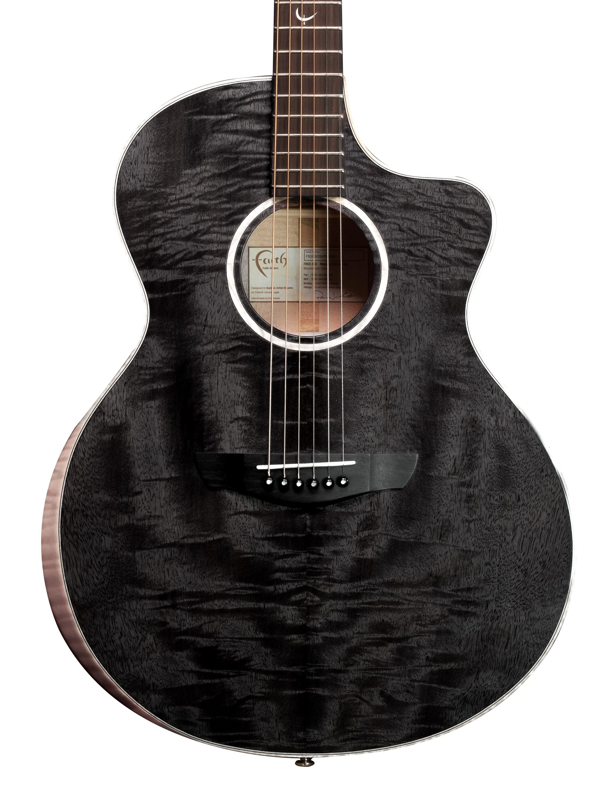Faith FX Series FNCEDNG Neptune Cutaway Electro Acoustic in Moondust Grey - FNCEMD---Front-M cropped.jpg
