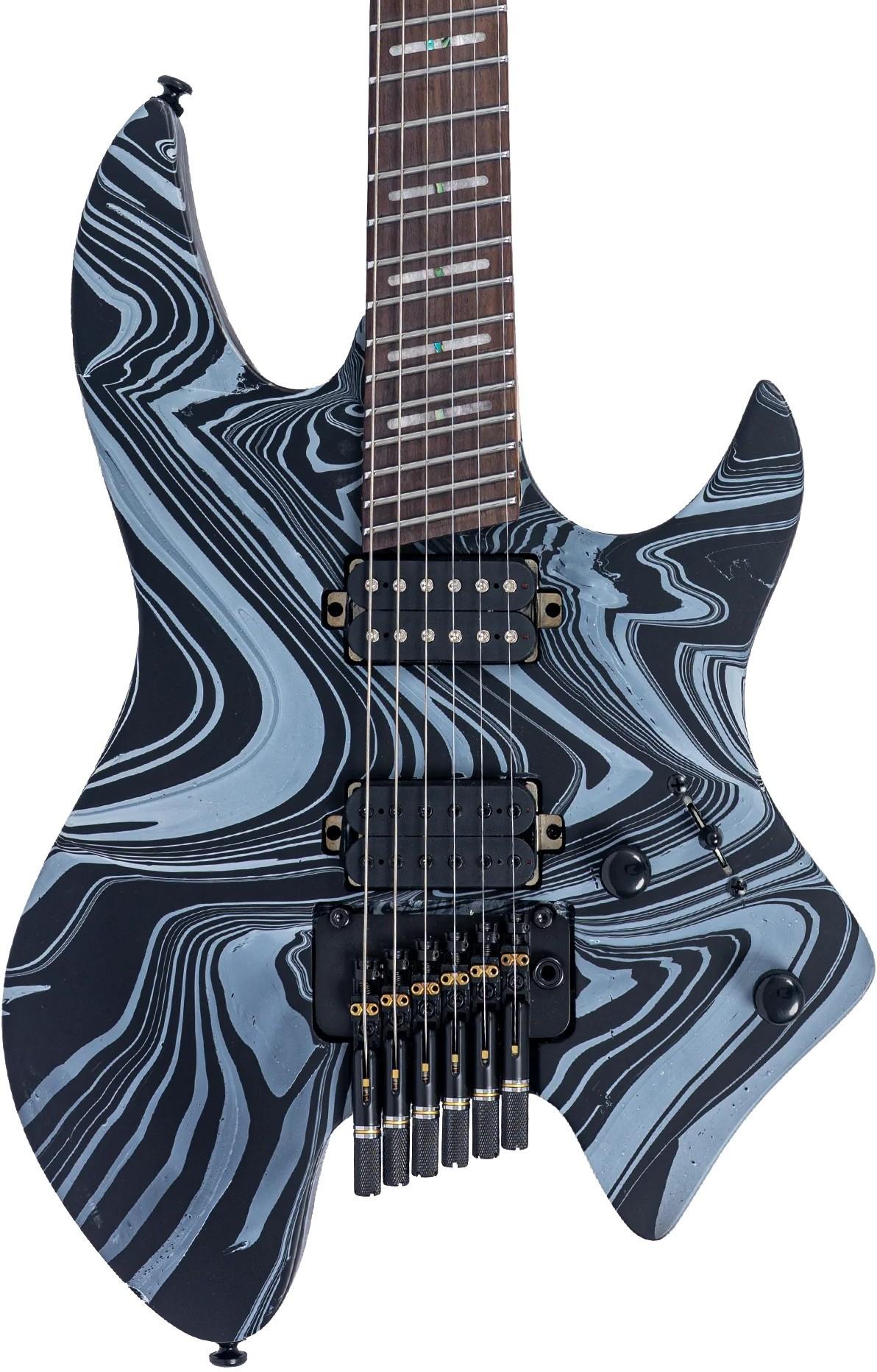 Sire X6 Headless Electric Guitar in Black Swirl - X66BKSW_1.jpg