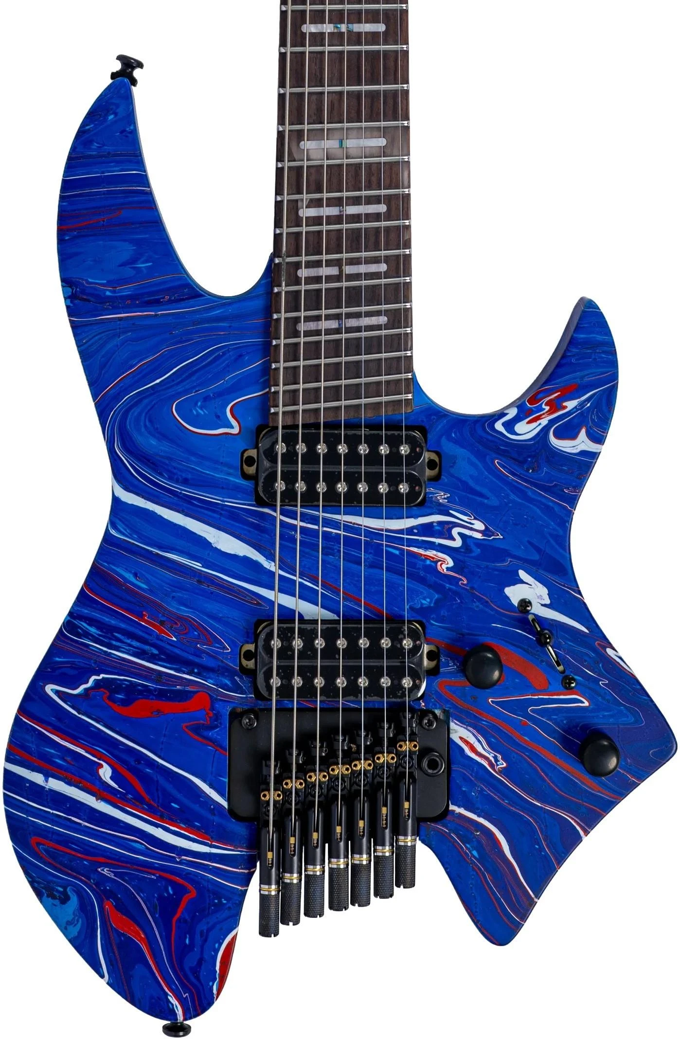 Sire X6 Headless 7-String Electric Guitar in Blue Swirl - X67BLSW_1.jpg
