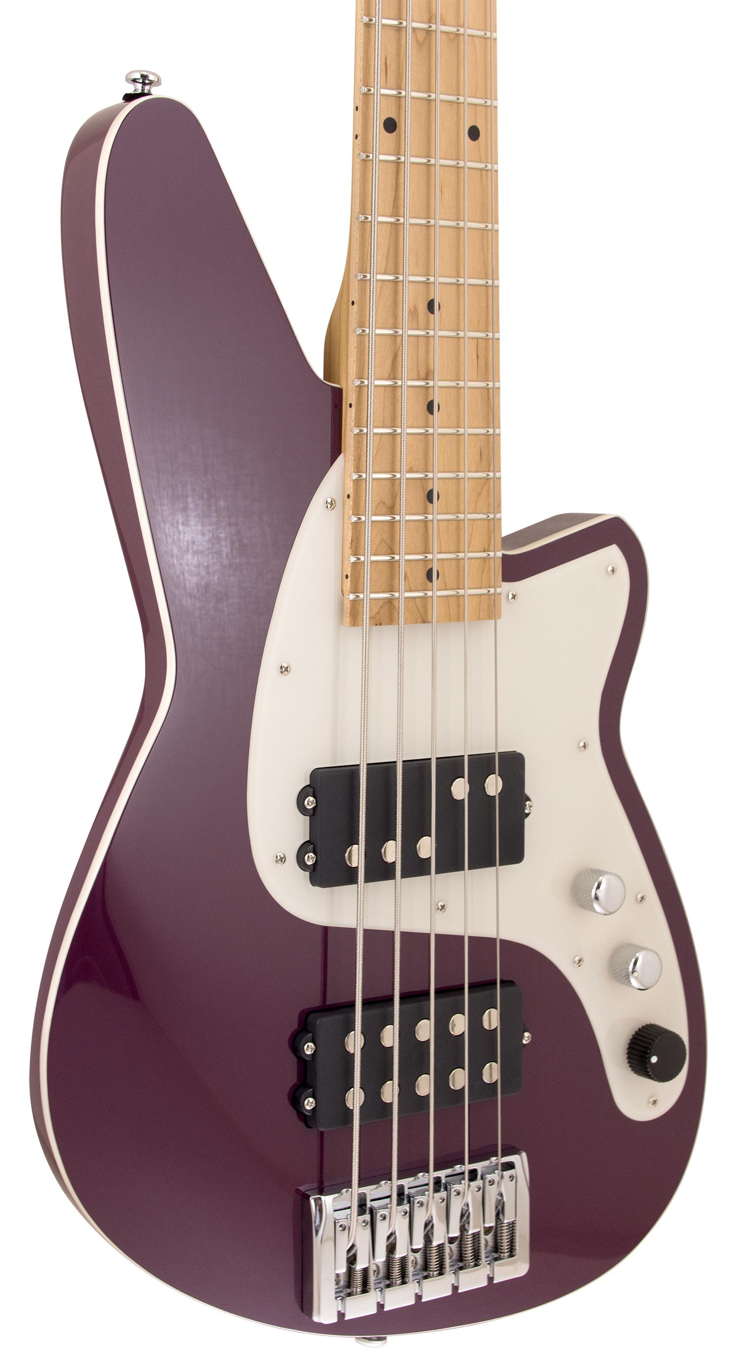Reverend Mercalli 5 String Bass Guitar in Purple Punch - Andertons ...