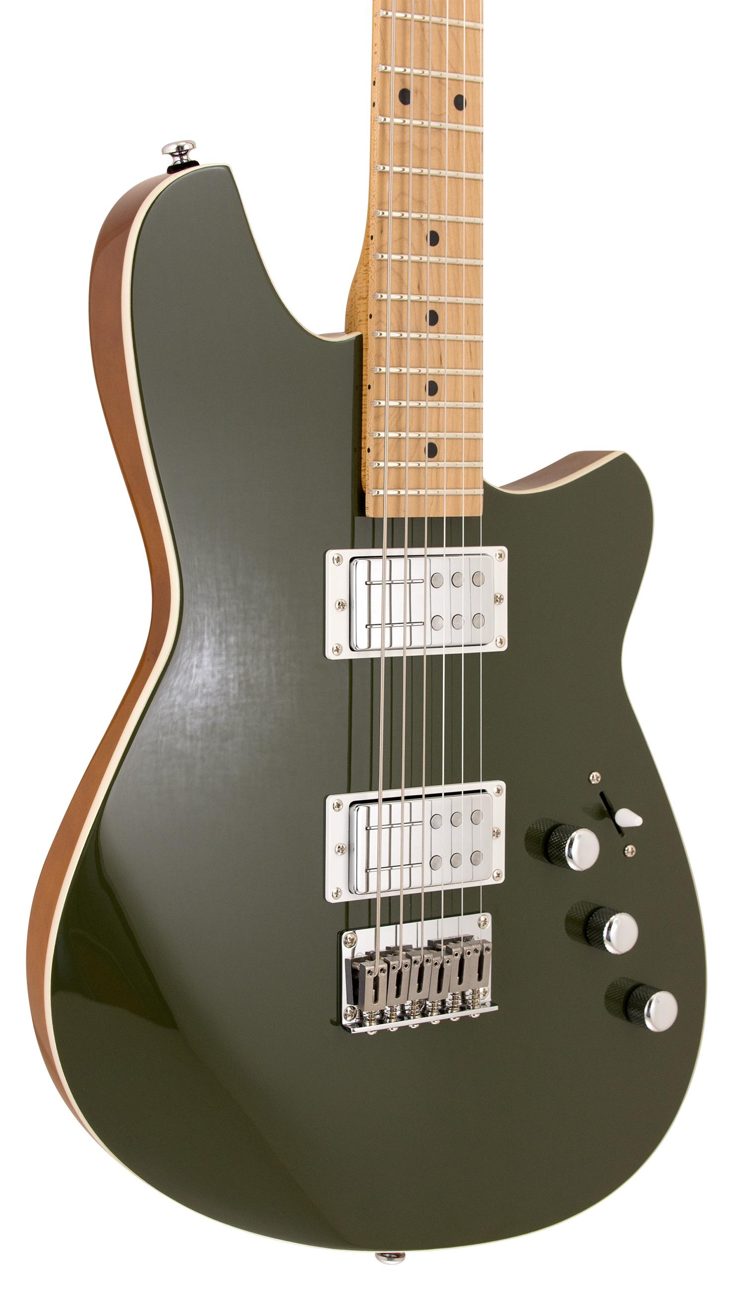 Reverend Descent Baritone Electric Guitar in Army Green - DES_AGRN_C.jpg