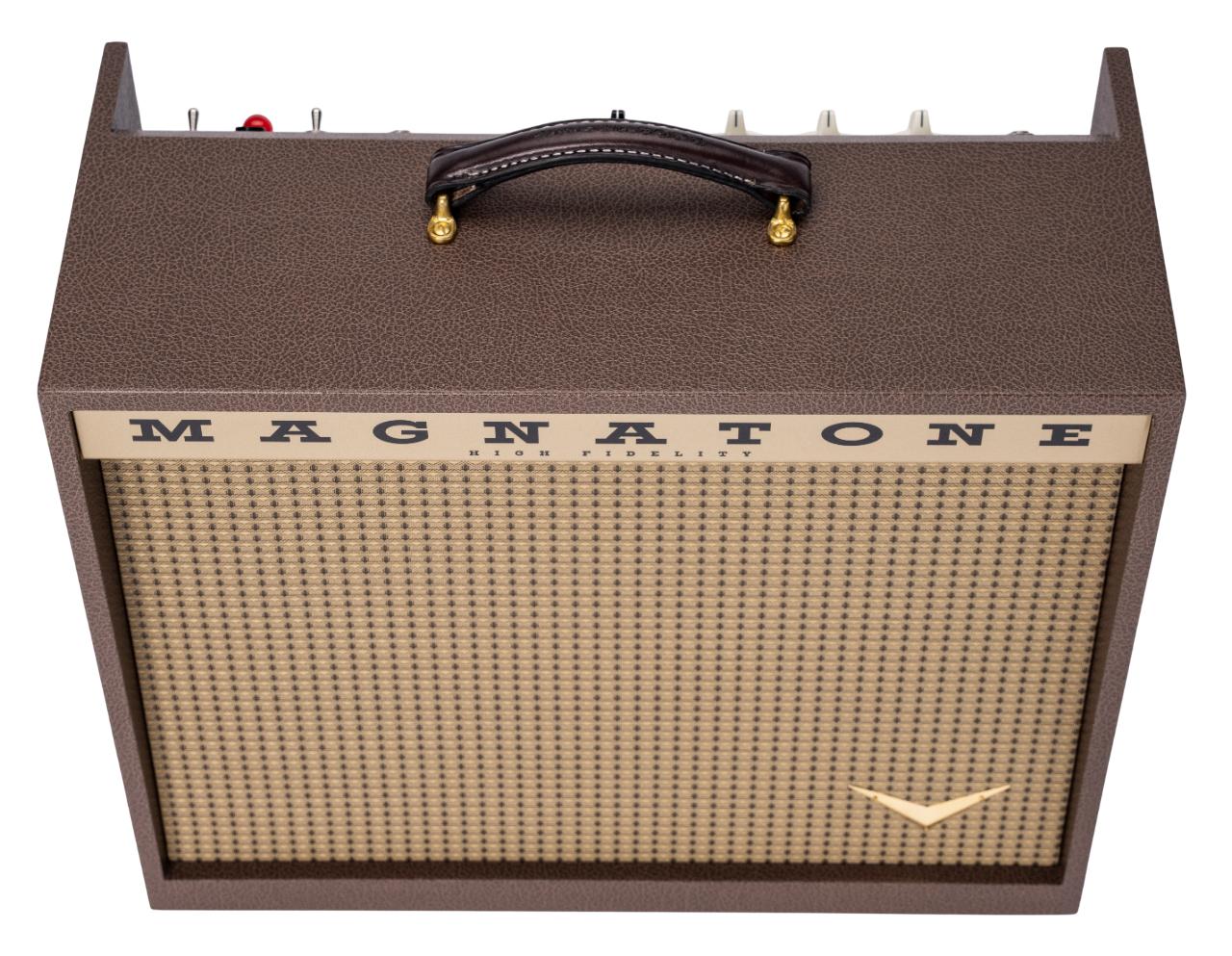 Magnatone Kingston 1x12 Guitar Valve Amp Combo in Brown - Kingston-Traditional-Brown-Top-Grill.jpg
