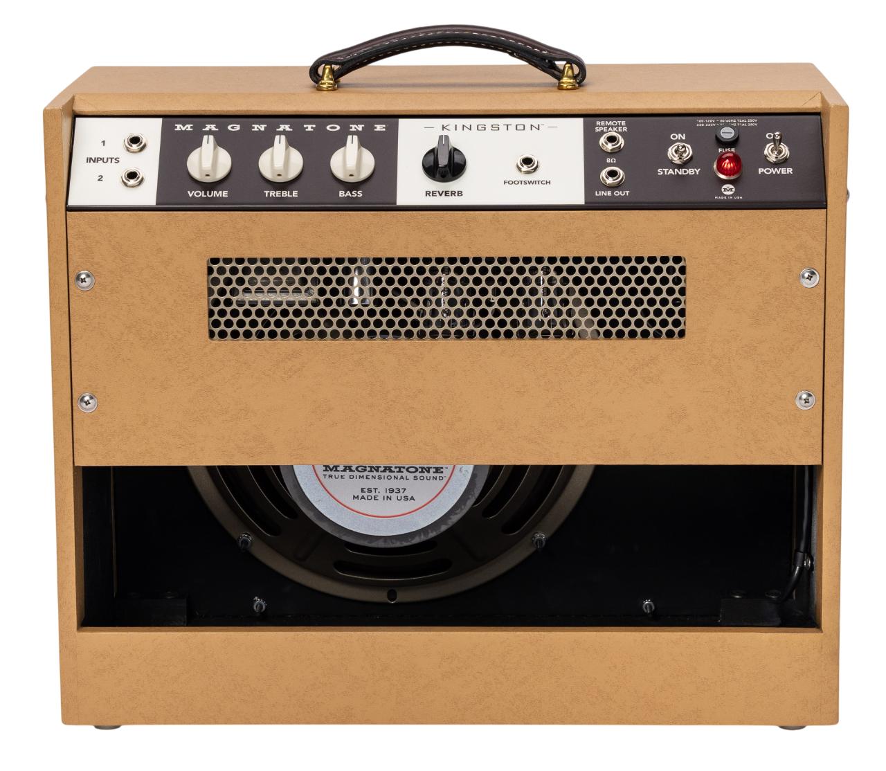 Magnatone Kingston 1x12 Guitar Valve Amp Combo in Camel Tan - Kingston-Tan-Back-.jpg