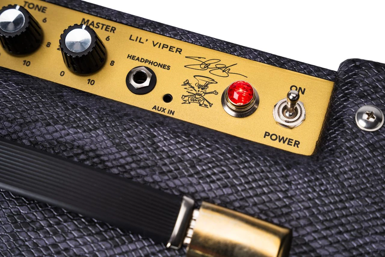 Magnatone Slash Lil' Viper 1x8 Guitar Valve Amp Combo in Purple Python - Magnatone-Lil-Viper-Right-Control-Panel-.jpg