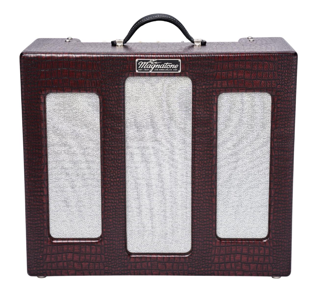 Magnatone Varsity Reverb Guitar Valve Amp Combo in Burgundy - Varsity-Reverb-P2P-Burgundy-Front-.jpg