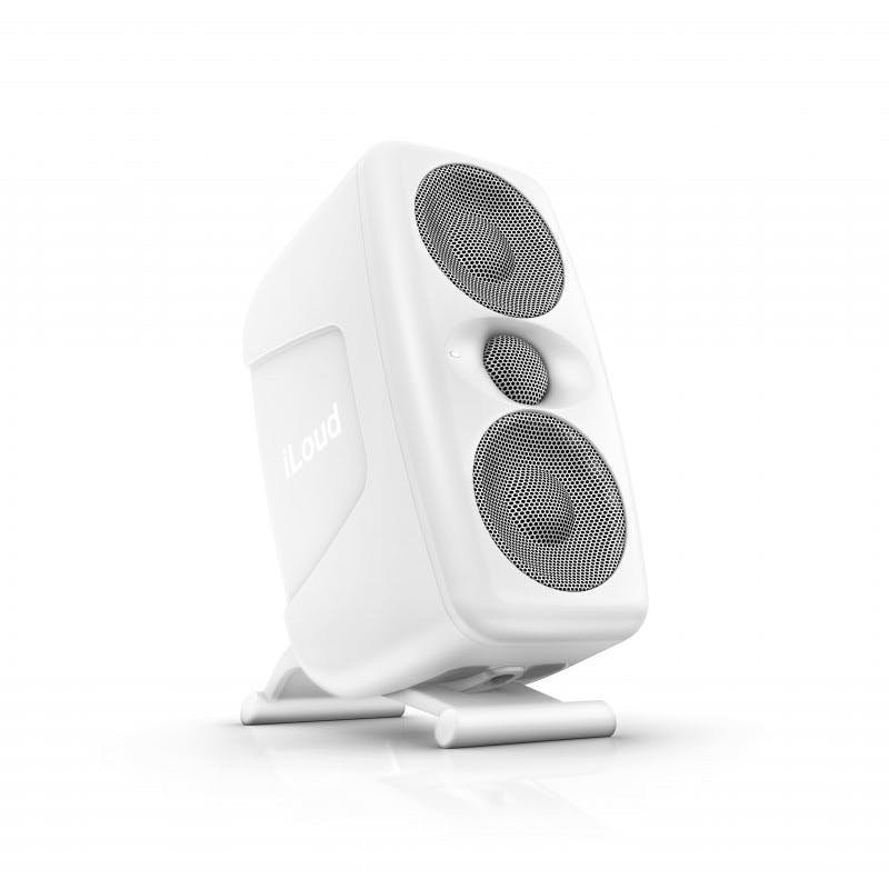 IK Multimedia iLoud MTM Reference Studio Monitor in White (Each) - 398659-IK-Multimedia-iLoud-White-Left-Angle.jpg