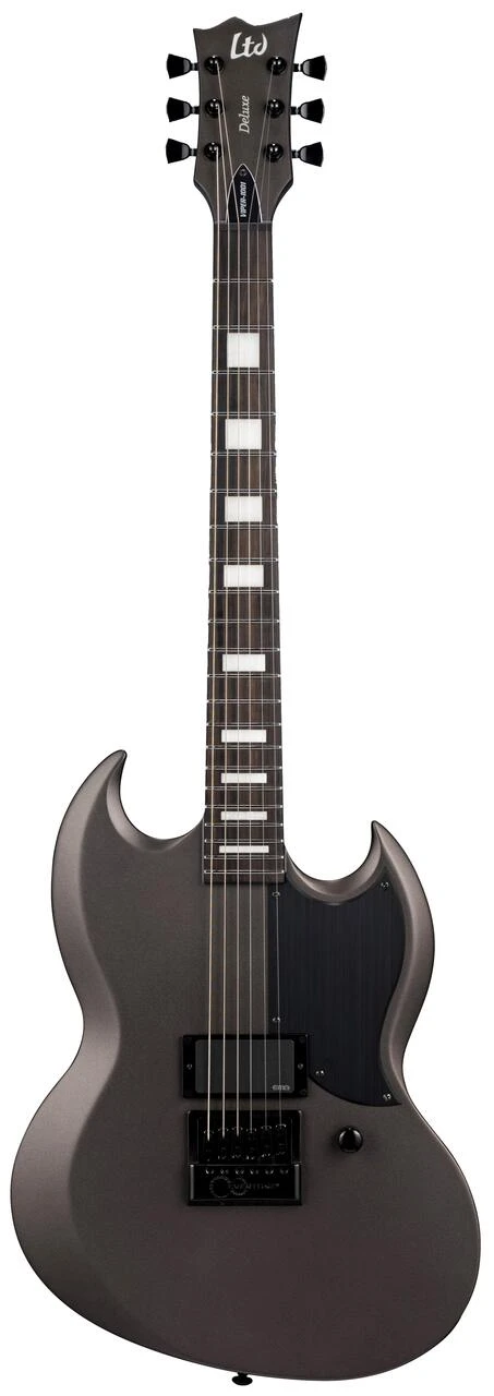 ESP LTD VIPER-1001 Viper Series Electric Guitar in Charcoal Metallic Satin with Evertune - VIPER-1001 EVERTUNE_CHMS_FRONT.jpg