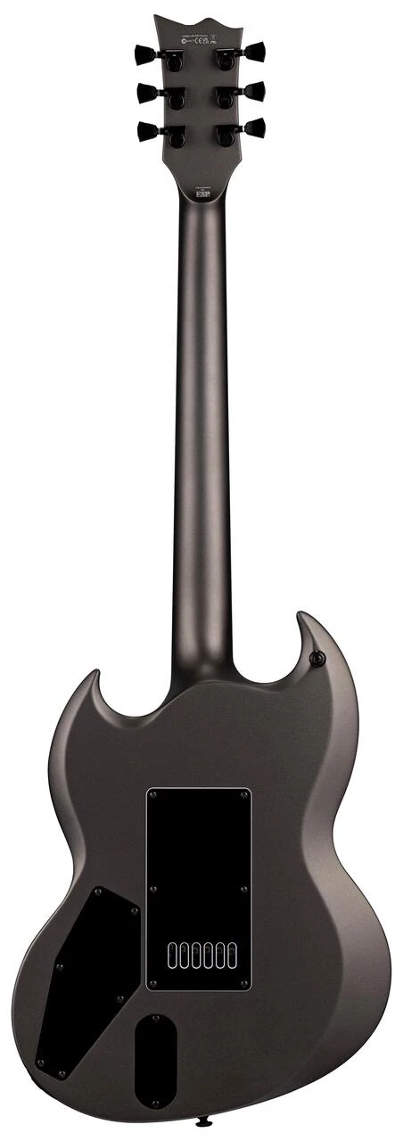 ESP LTD VIPER-1001 Viper Series Electric Guitar in Charcoal Metallic Satin with Evertune - VIPER-1001 EVERTUNE_CHMS_BACK.jpg
