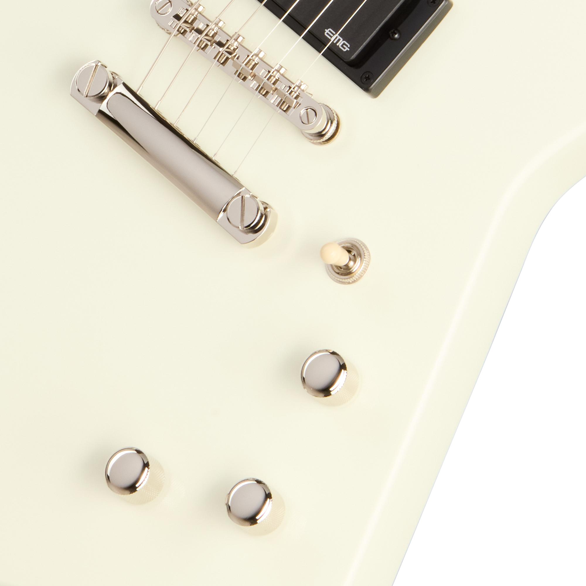 Epiphone Inspired by Gibson Explorer ‘80s EMG Electric Guitar in Classic White - EIEX8CWNH1-Controls.jpg
