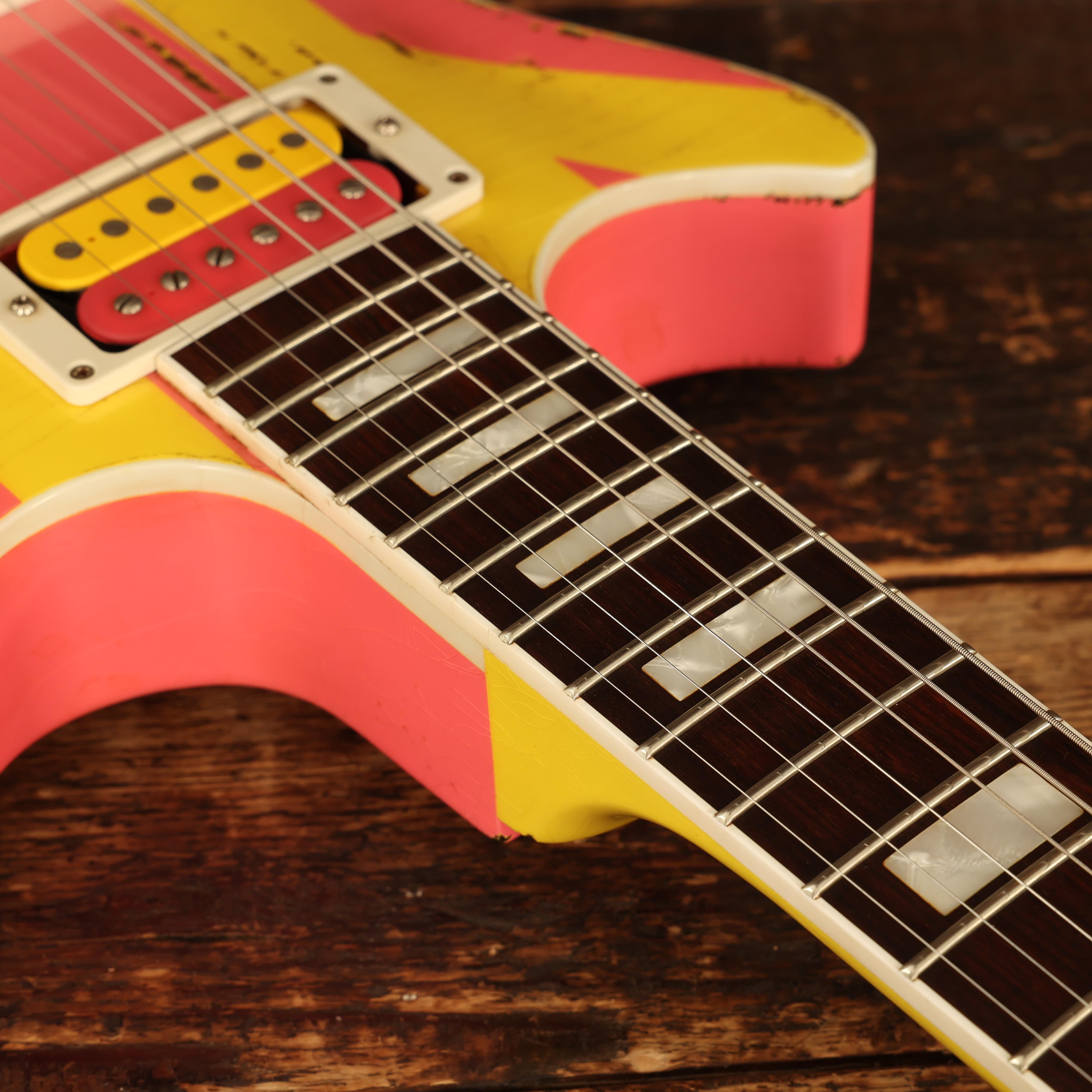 Rock N Roll Relics Starfighter Custom Medium Aged in Never Mind the Finish Pink and Yellow - 251989 (12).JPG