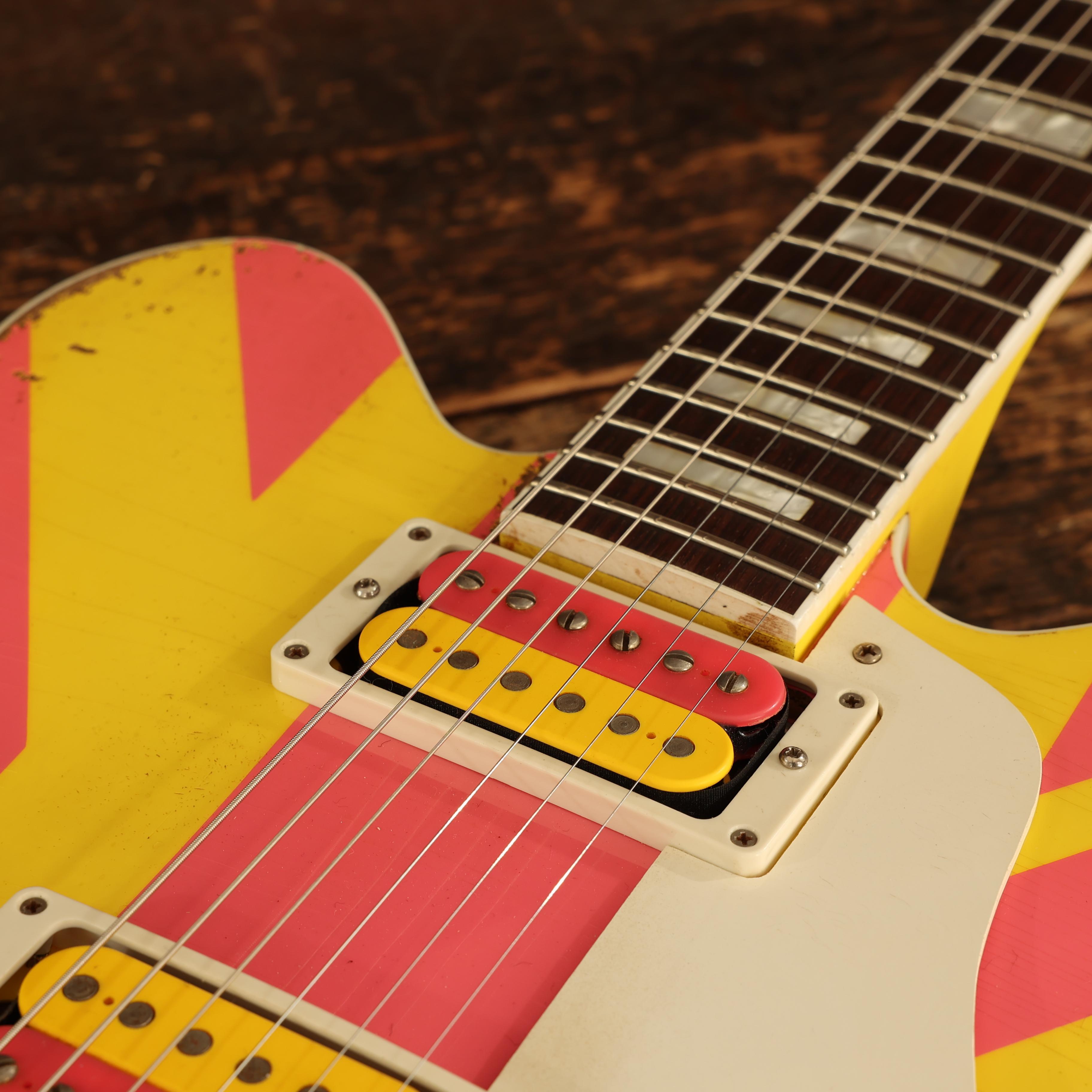 Rock N Roll Relics Lightning Custom Medium Aged in Never Mind the Finish Pink and Yellow - 251980 (9).jpg