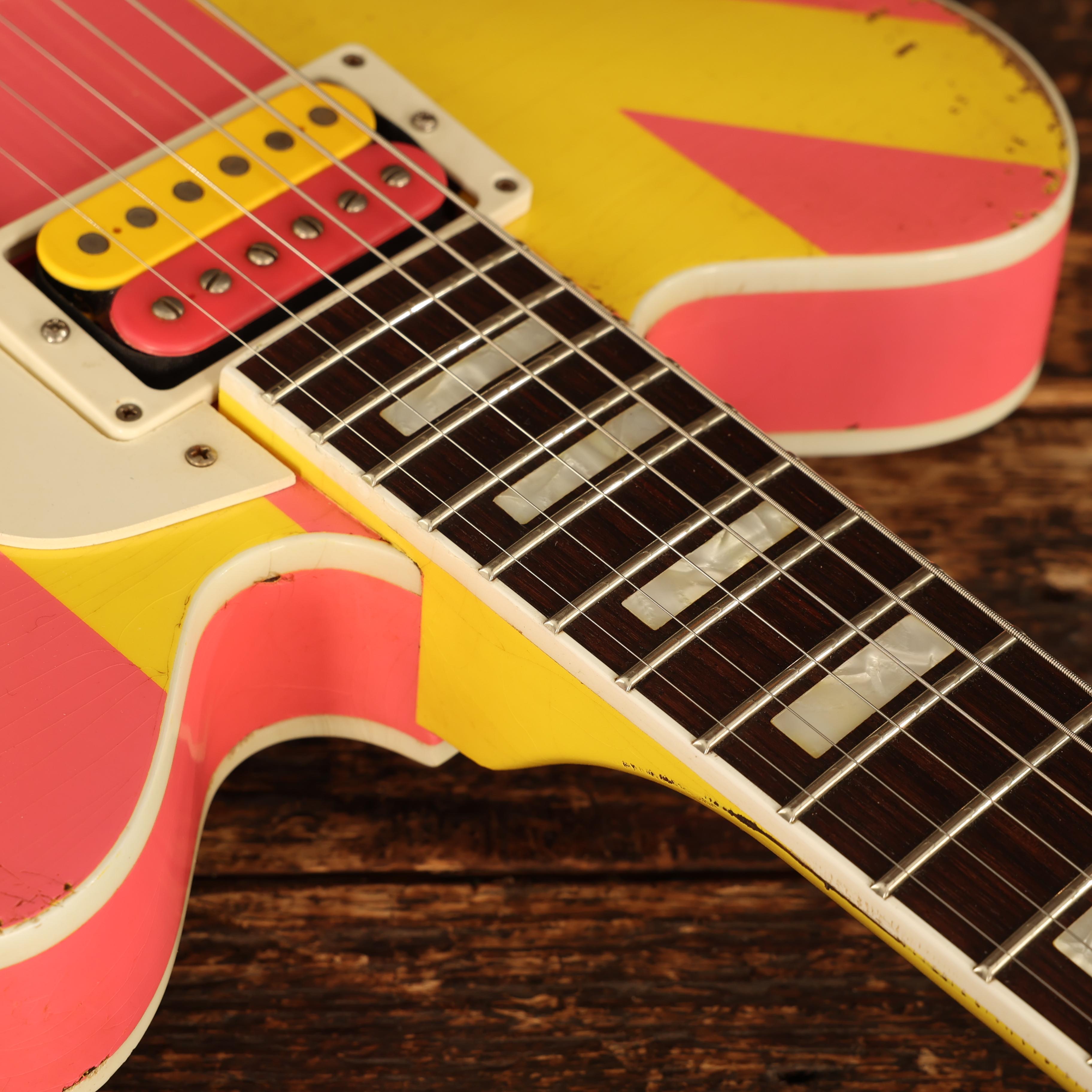 Rock N Roll Relics Lightning Custom Medium Aged in Never Mind the Finish Pink and Yellow - 251980 (12).jpg