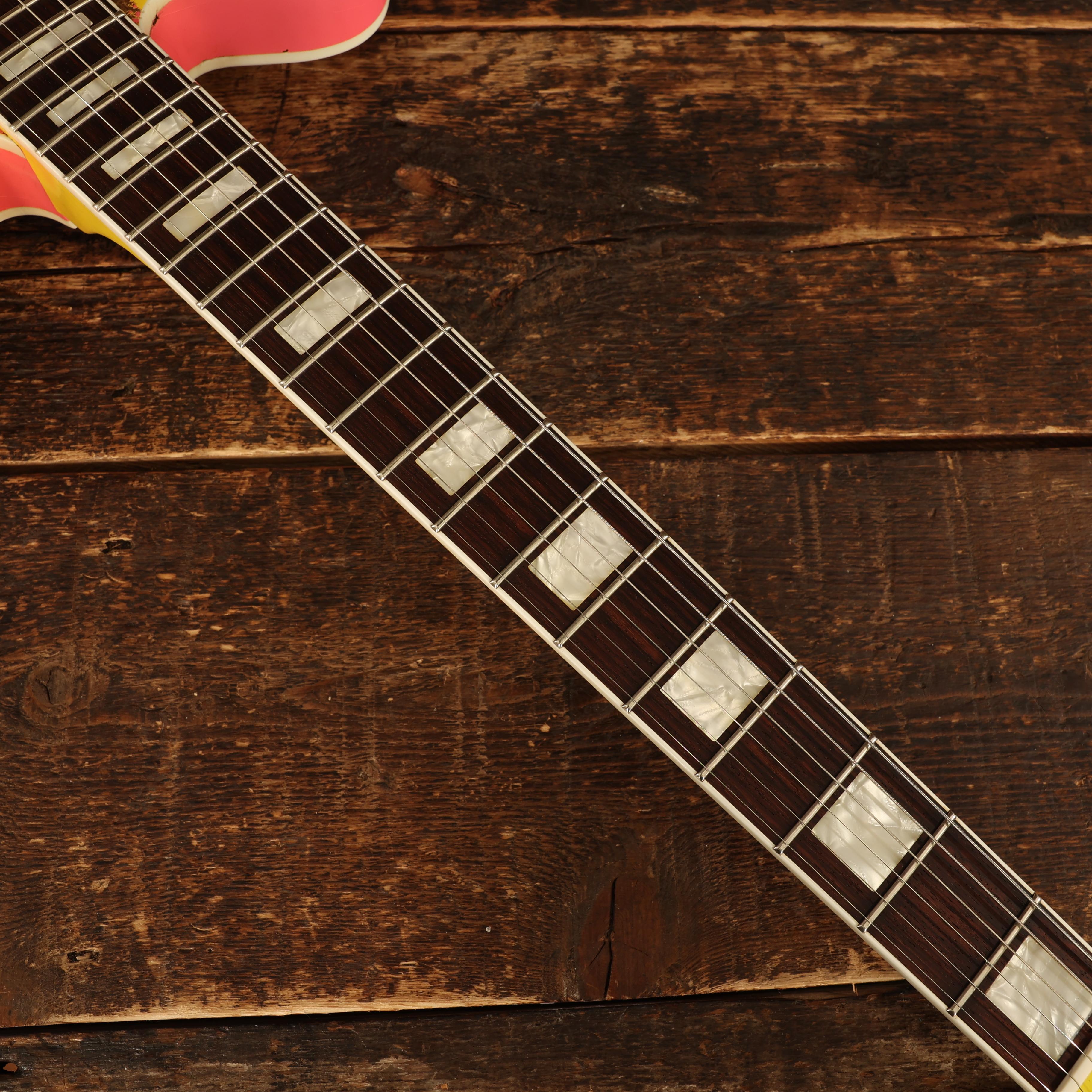 Rock N Roll Relics Lightning Custom Medium Aged in Never Mind the Finish Pink and Yellow - 251980 (13).jpg