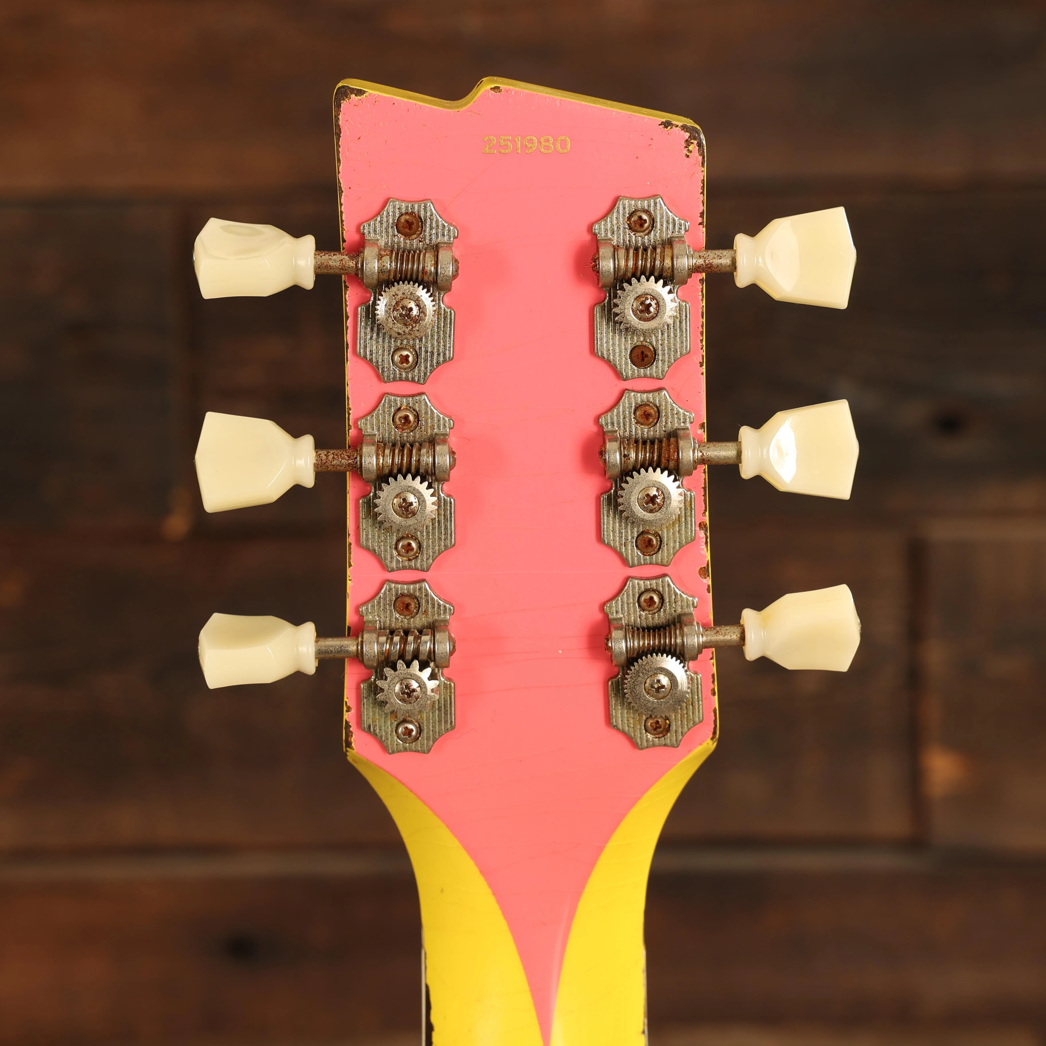 Rock N Roll Relics Lightning Custom Medium Aged in Never Mind the Finish Pink and Yellow - 251980 (6).jpg