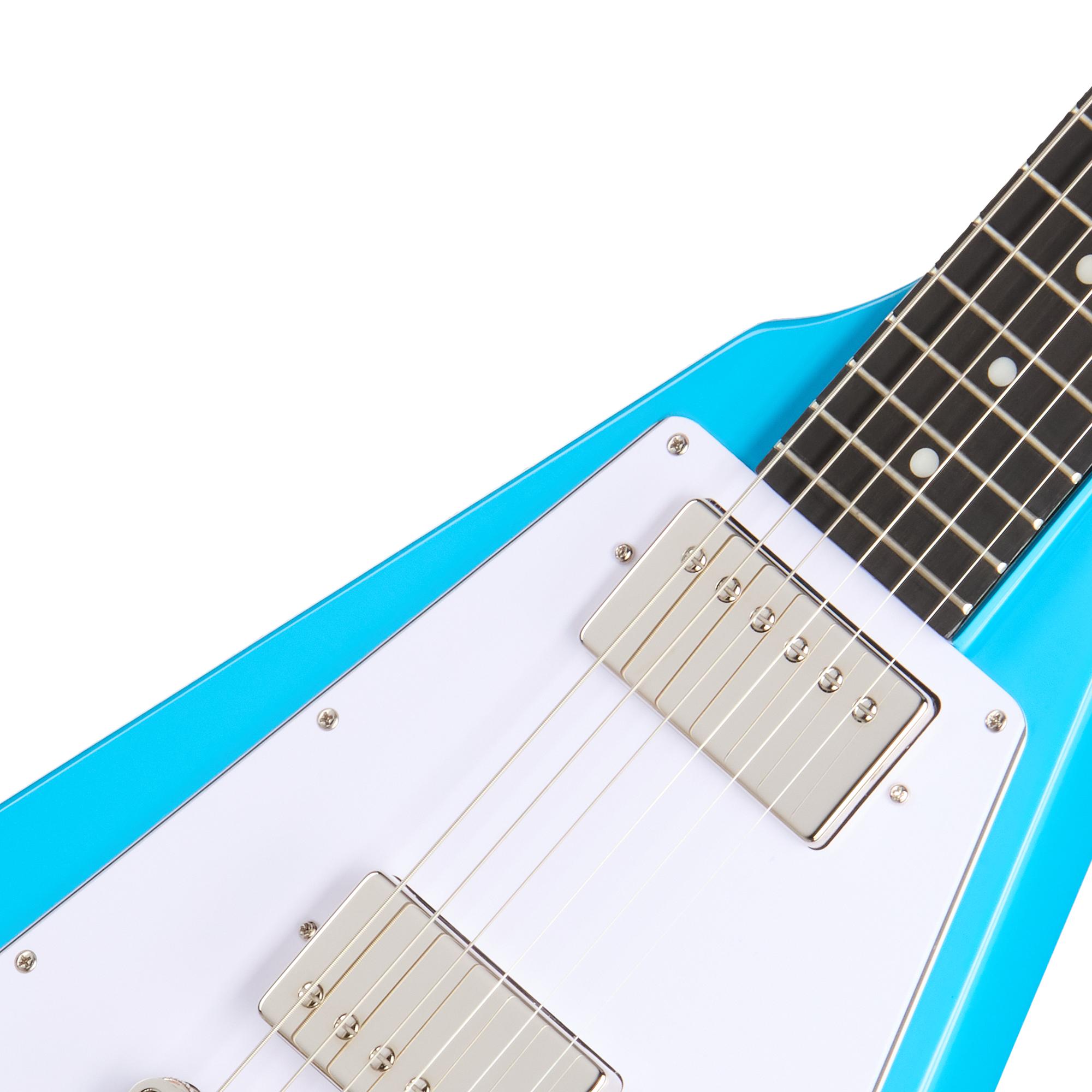 Epiphone Inspired by Gibson Flying V ‘70s Electric Guitar in Maui Blue - EIFV7MBNH1-Pickups.jpg