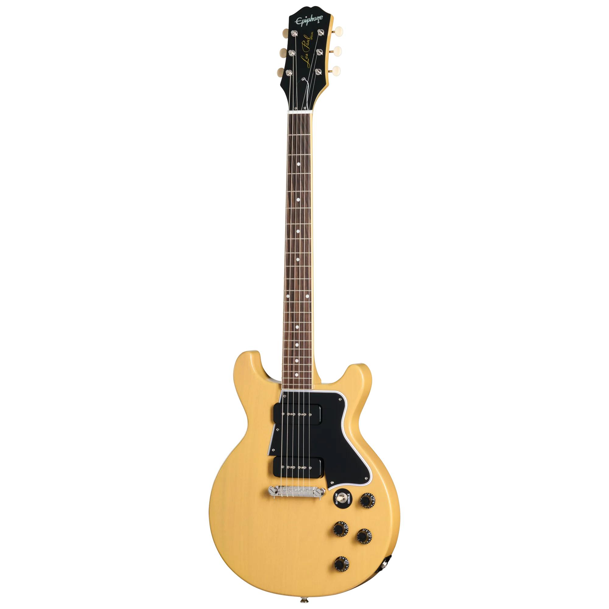 Epiphone Inspired by Gibson Les Paul Special Double Cut Electric Guitar in TV Yellow - EILSDTYNH1-New-Front.jpg
