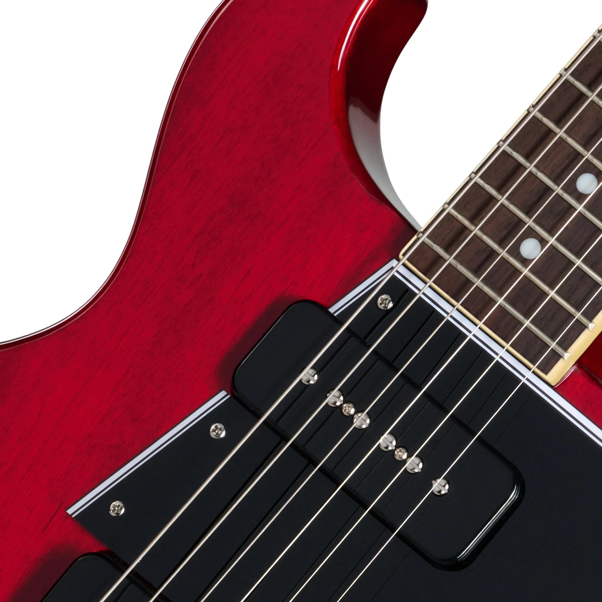 Epiphone Inspired by Gibson Les Paul Special Double Cut Electric Guitar in Cherry Red - EILSDCHNH1-New-Pickup.jpg