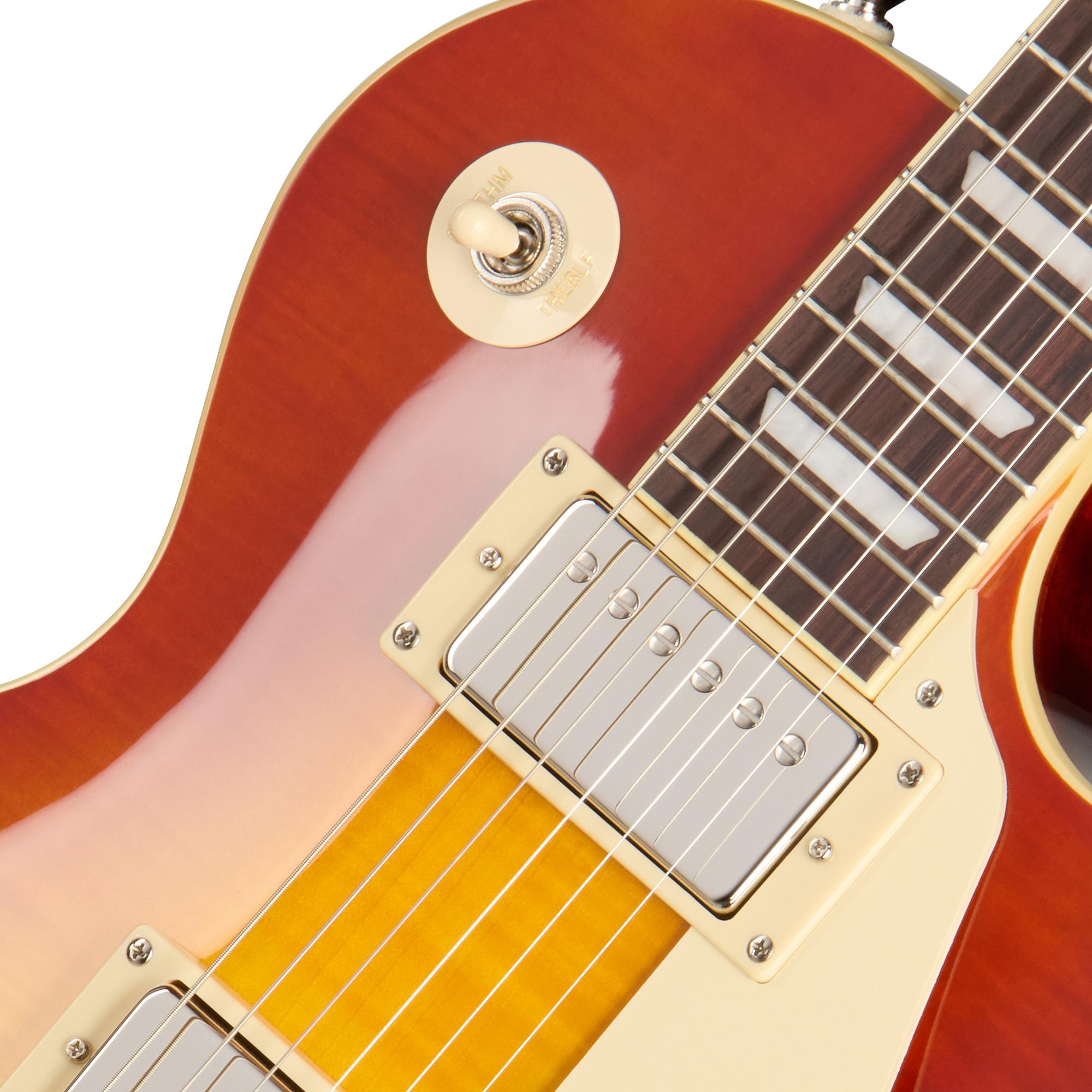 Epiphone Inspired by Gibson Les Paul Standard ‘50s Figured Electric Guitar in Washed Cherry Sunburst - EIGLP5WCNHR-Pickups.jpg