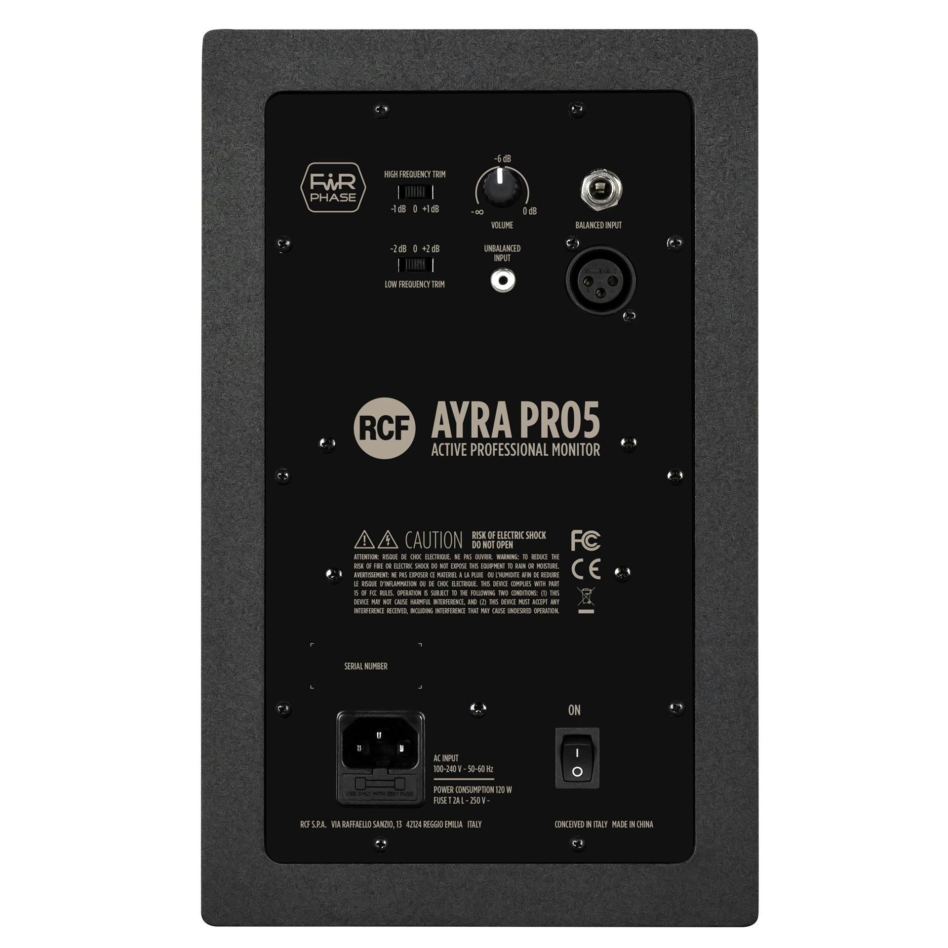RCF AYRA PRO5 - Active 2 way 5" monitoring system (Each) - 422658-004_AYRA-PRO-5_back.jpg