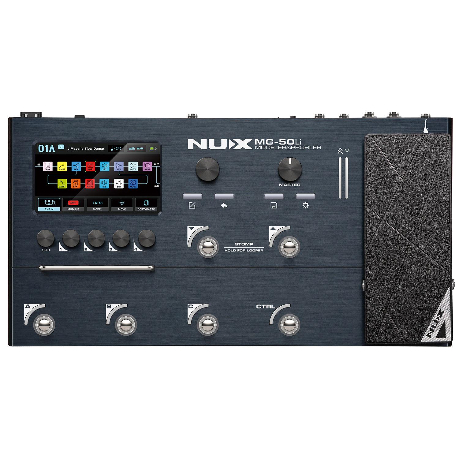 Nux MG-50Li Guitar & Bass Multi-FX Processor and Profiler with Built in Rechargeable Battery - MG50LI 1.jpg