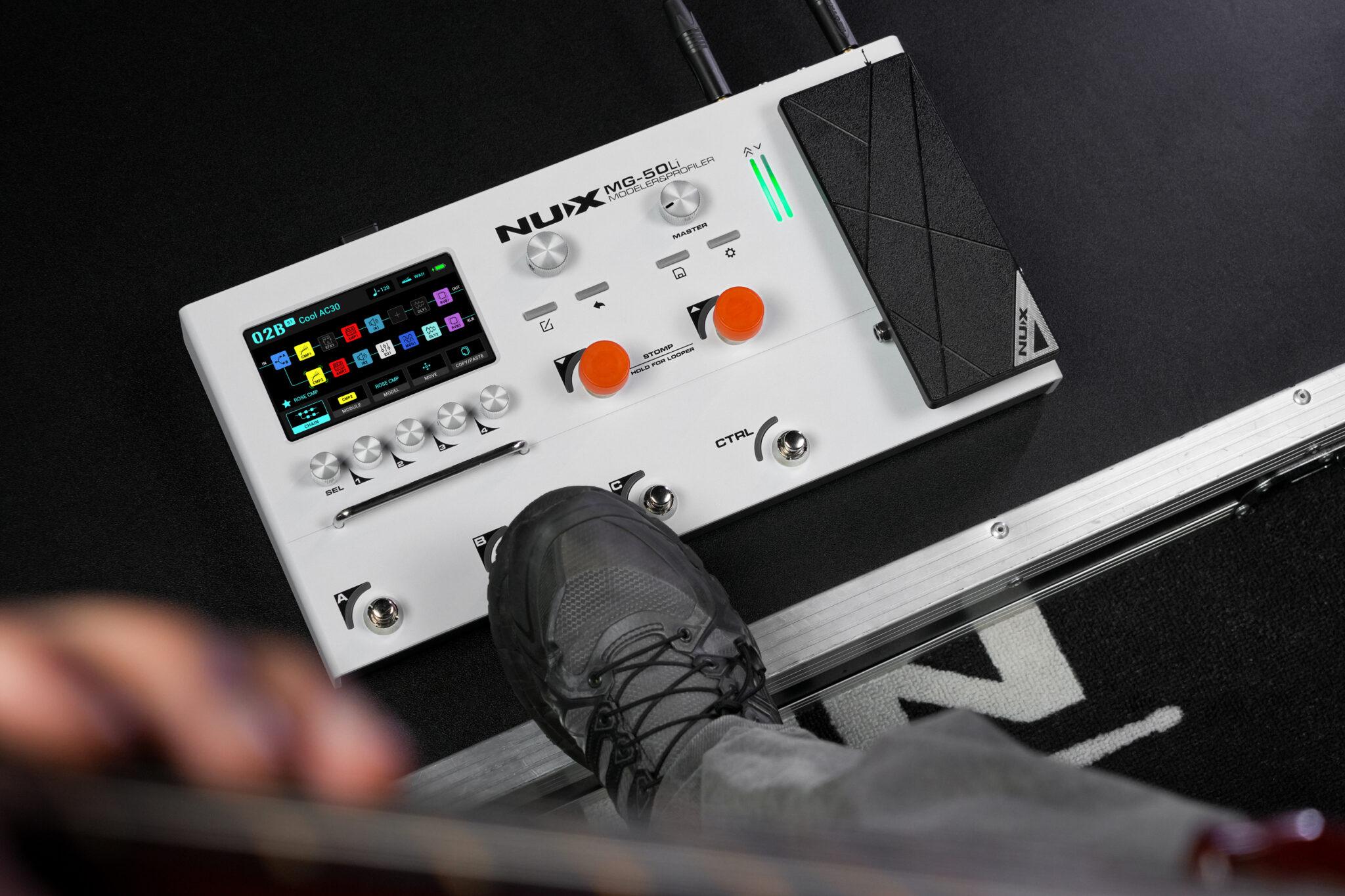 Nux MG-50Li Guitar & Bass Multi-FX Processor and Profiler with Built in Rechargeable Battery in White - MG-50Li_D_48-2048x1365.jpg