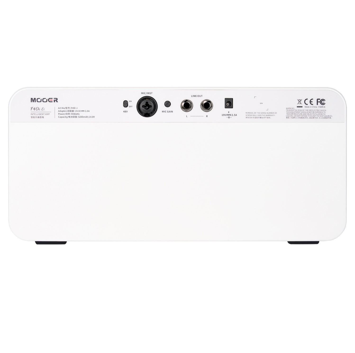 Mooer F40iLi Intelligent Desktop Amp with Lithium Battery in White - F40I-LI-W 11.jpg
