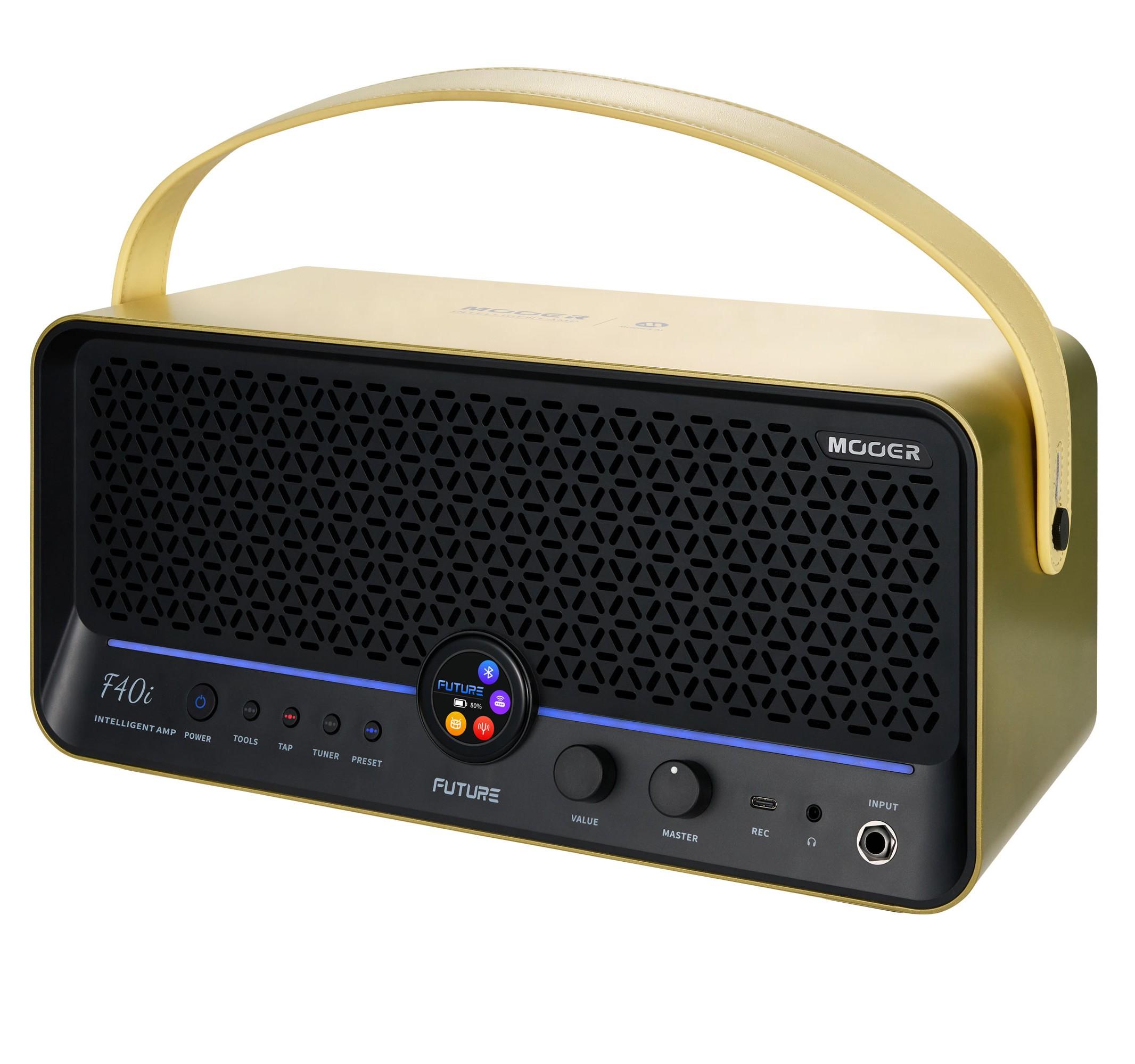 Mooer F40i Intelligent Desktop Amp in Gold - F40I-G (4).jpg